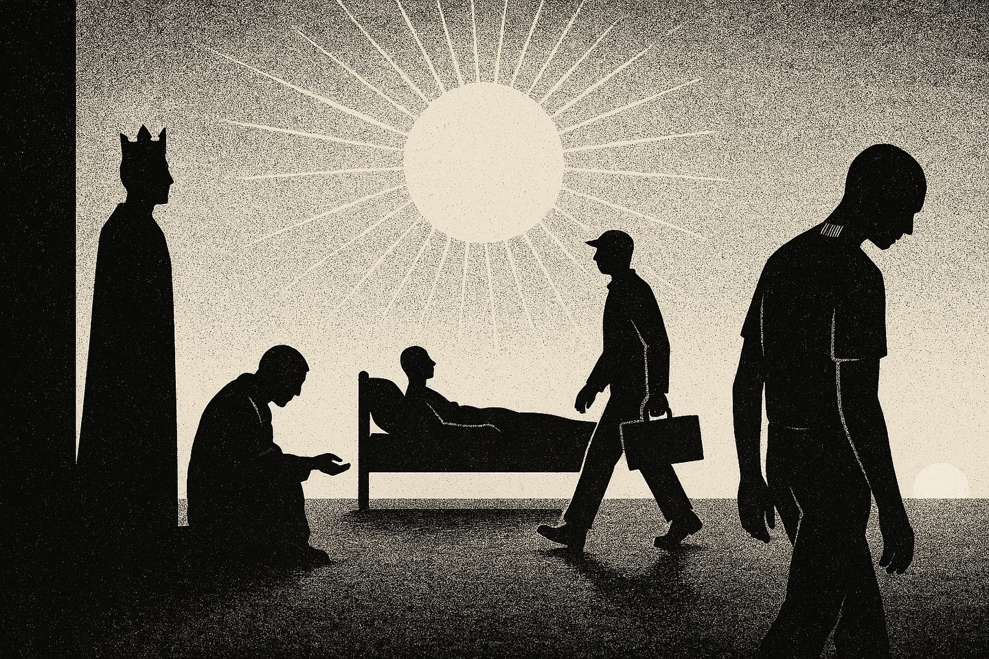 Acaso
Não há justiça.
Apenas o movimento
dos dias.
Tem homem que acorda cedo
tem homem que morre cedo
e o acaso tá cagando pra isso
o rei no palácio
o mendigo na porta
o doente no quarto
o operário no turno
todos com o acaso
tatuado na nuca
o acaso passa o rodo
e ninguém escapa
o sol nasce igual
pra quem viveu
e pra quem morreu
durante a noite.
Tudo é sorte no grande sorteio,
e eu, que penso, sou apenas
um número a mais no escuro —
ninguém especial, ninguém salvo,
todos iguais na mão que não vê.
#poesia #poesiabrasileira #trabalhoautoral
#arteempalavras #poem