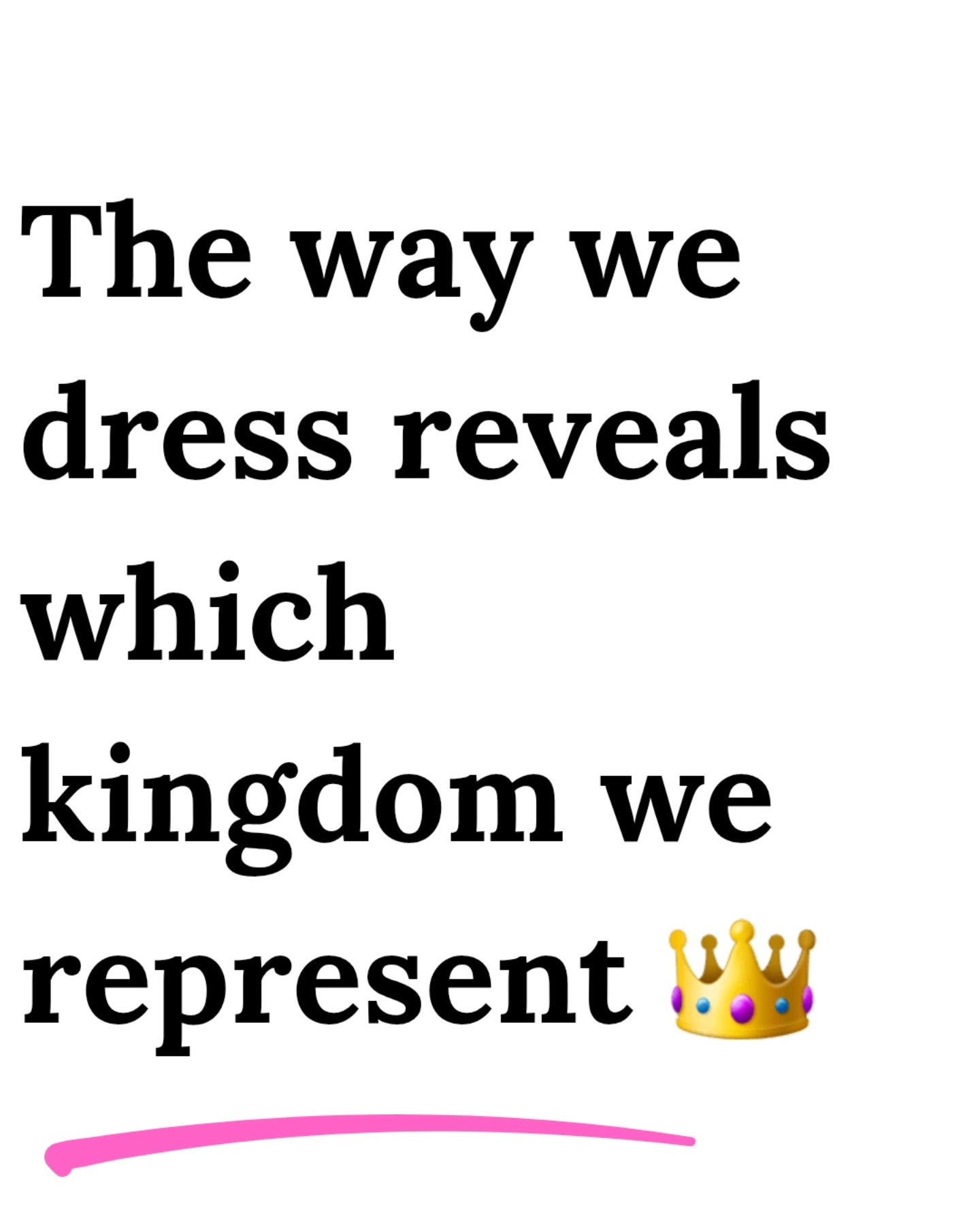 When you get dressed, you're not just representing yourself but the God you worship.
Modest fashion honors God even if you personally don't like it.
It's worth asking yourself, why do I have a problem honoring God with my body? Is it the style I don't like or the submission to His will?
Allow God's word to transform your thoughts about fashion.
"Let everything you do bring glory to God."- 1 CORINTHIANS 10:31