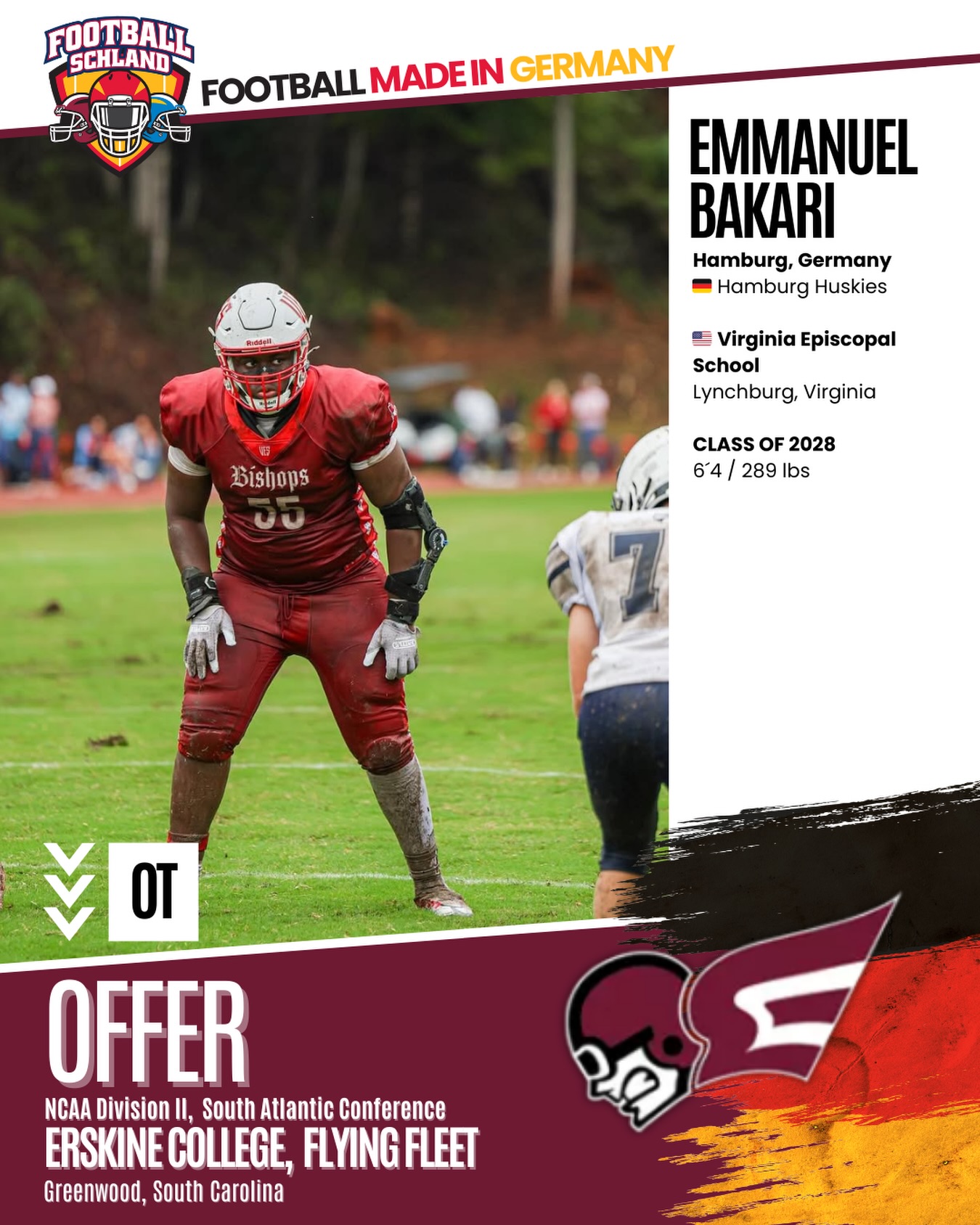 🇩🇪🏈 @emu.bki hat sein erstes D2 Offer erhalten 💪