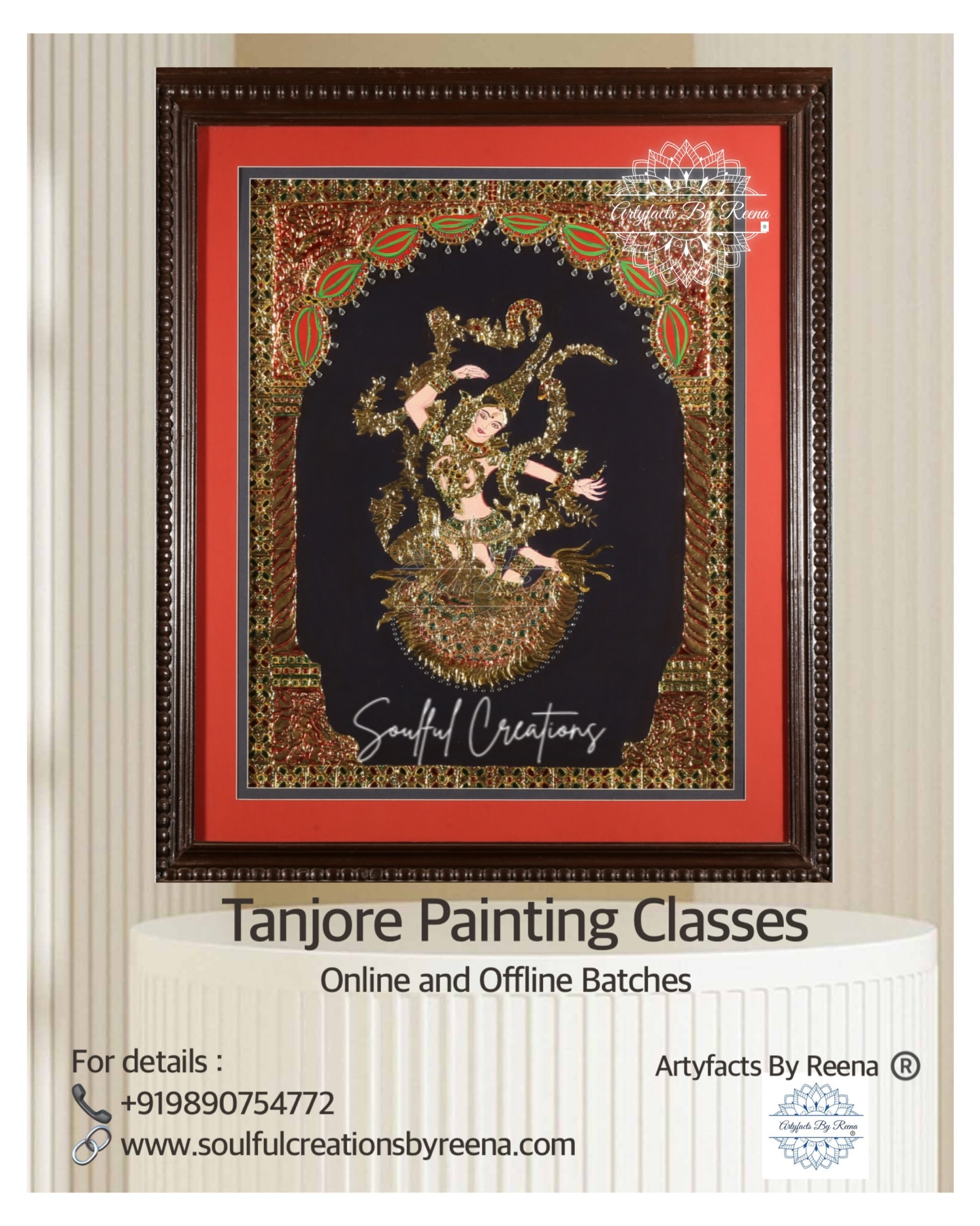 ✨ Learn Traditional Tanjore Painting! ✨
Ever wanted to create stunning gold-foil artwork?
Now’s your chance! 🎨
Join our Tanjore Painting Classes and learn step by step:
🎨 Beginner-friendly guidance
💎 Stone & emboss (gesso) work
✨ Real gold foil techniques
🖌 Complete painting from start to finish
📍 Online & Offline batches available
🗓 Flexible timings
🌟 Limited seats – Enroll now!
📞 Contact us: +919890754772
📩 DM for details
#tanjorepainting #artclass #traditionalart #tanjore_paintings #tanjorepaintings