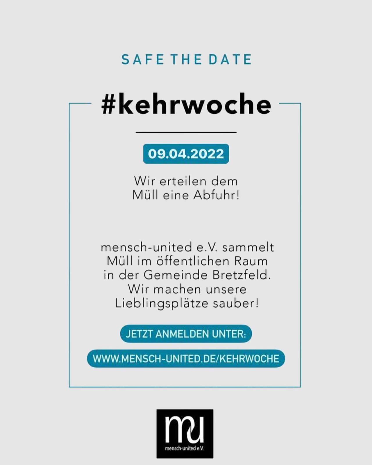 Hallo Freunde der sauberen Umwelt!
Unsere Aktion "Kehrwoche" geht in die nächste Runde.
Wenn du auch der Meinung bist, dass MĂźll & Plastik in unserer Natur nichts zu suchen haben, dann schlieĂe dich uns gerne an.
Am 09.04.2022 packen wir wieder alle mit an und erteilen dem MĂźll eine Abfuhr!
Wir sind dann wieder im Ăśffentlichen Raum der Gemeinde Bretzfeld unterwegs.
Genaue Info's dazu findest du auch auf unserer Homepage unter www.mensch-united.de/kehrwoche
Dort kannst du dich auch direkt anmelden und uns bei der MĂźllsammlung unterstĂźtzen.
Wir freuen uns auf schÜnes Wetter, saubere Plätze & alle Helfer/Helferinnen.
#muellsammlung2022 #menschunited #halteteureumweltsauber #gogreen #cleanhome