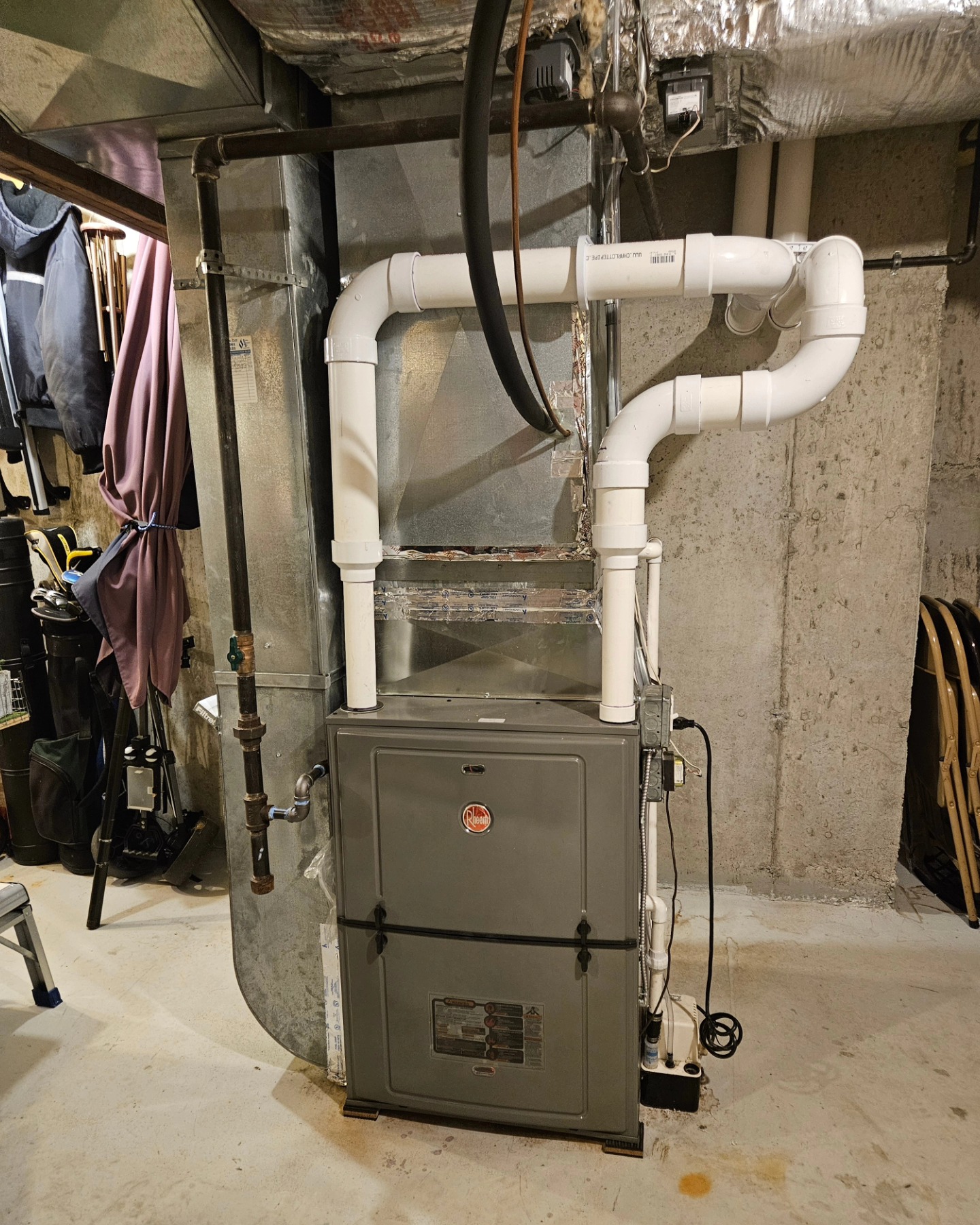 Gas company condemned this furnace for a cracked heat exchanger in 7 degree weather this past Tuesday. The customer called we went and took a look, and within 24 hours, we completely swapped out the existing 80% furnace with a new high efficiency 92% one. Call us 24/7 for any emergencies you may be having. We'd be happy to help 203-305-6453