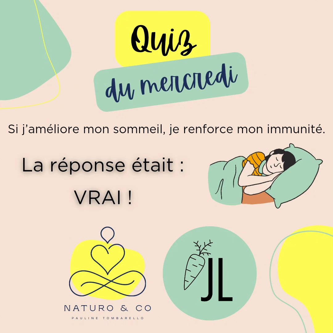 ✨ Quiz Réponse :
"Si j’améliore mon sommeil, je renforce mon immunité."
➡️ VRAI ! 🌙💪
Saviez-vous que bien dormir est l’une des clés pour rester en bonne santé ? Pendant la nuit, votre corps produit des molécules essentielles pour combattre infections et inflammations, tout en régénérant vos défenses naturelles. 🛌✨
Mais que se passe-t-il si vous manquez de sommeil (de qualité !) ? 🤔
➡️ Votre système immunitaire s’affaiblit, vous récupérez moins bien, et les infections deviennent plus fréquentes.
Pas de panique, on vous partage dans ce post les astuces naturopathiques pour retrouver un sommeil réparateur et booster votre immunité naturellement. 🌿💤
💡 Et vous, quelles sont vos astuces pour mieux dormir ? Partagez-les en commentaire, et dites-nous si vous aviez trouvé la bonne réponse au quiz ! 👇
#naturopathie #sommeil #astucesanté #bienetre #immunité #systemeimmunitaire