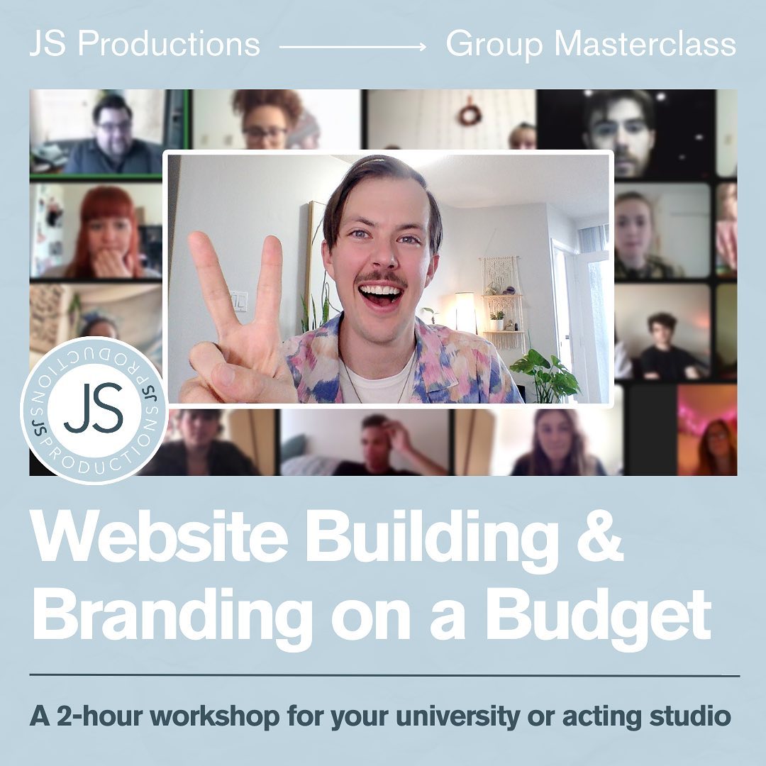 Get your squad together - let’s build FREE actor websites!
Calling all university classes, acting studios, & old fashioned groups of acting pals! Let us host a 2-hr masterclass for your artistic community.
We’ll talk actor branding, website tech FAQs, best platforms to build on, what belongs on an actor site… and more!
Prep your group for a strong return to the industry & take control of your own online identity.
Schedule a free consult to learn about packages & pricing. ✨ Link in bio!