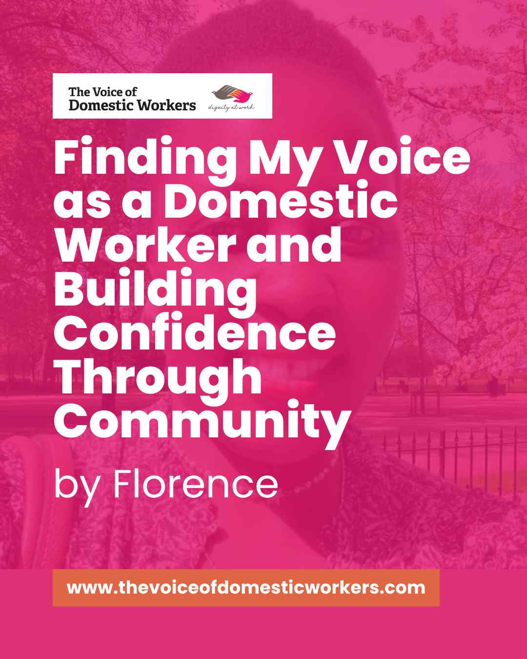 Finding your voice can begin with one moment of courage and the support of a community that believes in you. In her powerful blog, Florence shares her journey as a domestic worker and how community helped her grow in confidence, discover her strength, and speak up for herself and others. Stories like hers remind us that when domestic workers stand together, their voices become impossible to ignore. Be inspired by Florence’s story and the power of solidarity.
Read the full blog here:
https://www.rfr.bz/ia5df43
#VODW #DomesticWorkers #MigrantWorkers #WorkersRights #CommunityPower #Solidarity #JusticeForDomesticWorkers #VoicesThatMatter #Empowerment