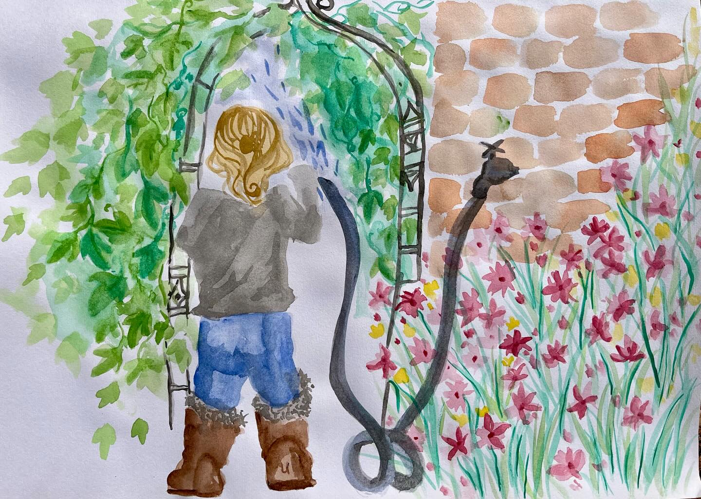 Having fun with watercolours 🌸