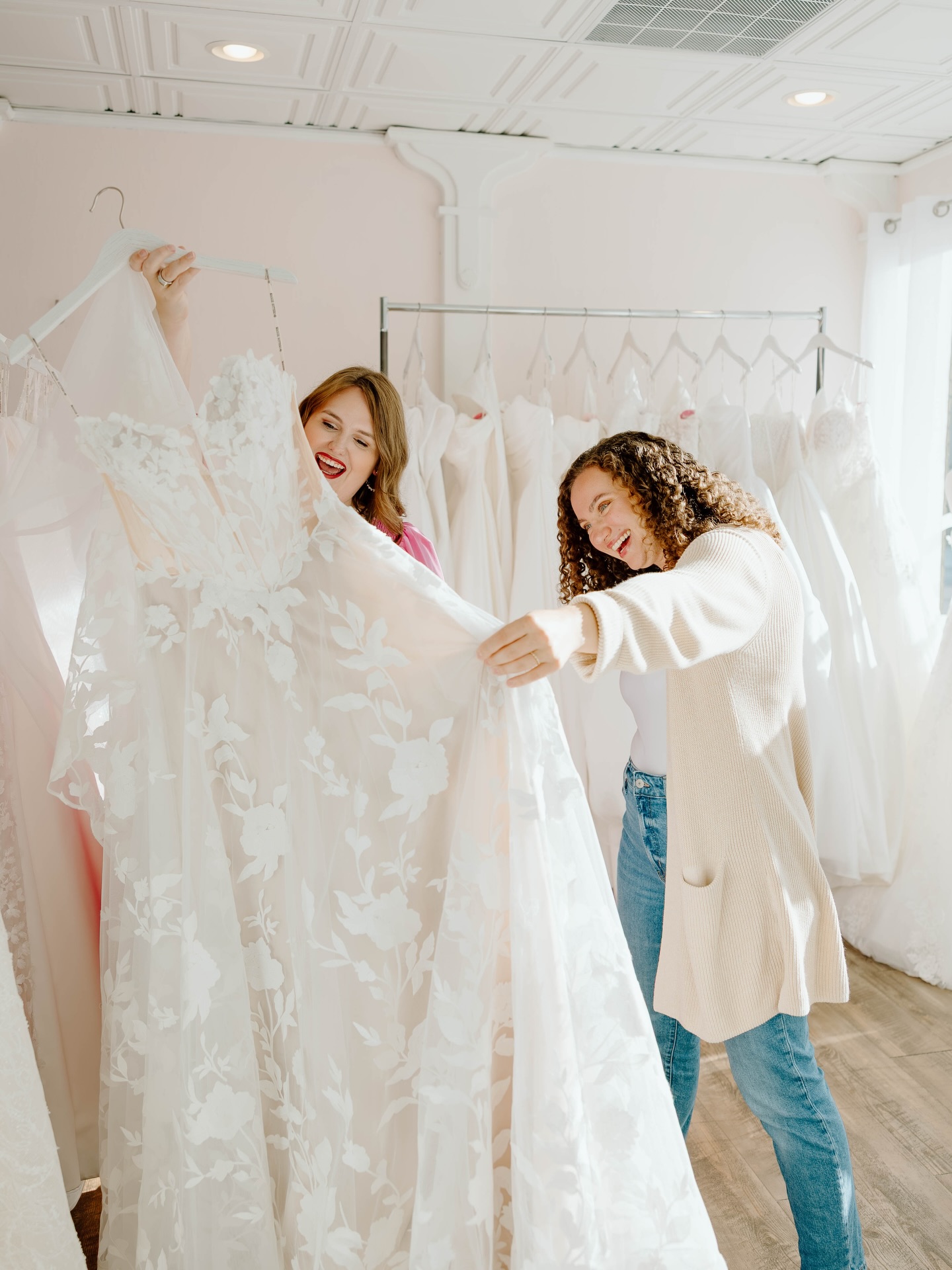 This is what finding your dream dress SHOULD look like!
We specialize in making sure every bride has a fun, guided, and supportive shopping experience! Honestly is our policy, and celebration is the heart of what we do! ❤️
#weddingdressshopping #2026bride #2027bride #wibride #wisconsinbride