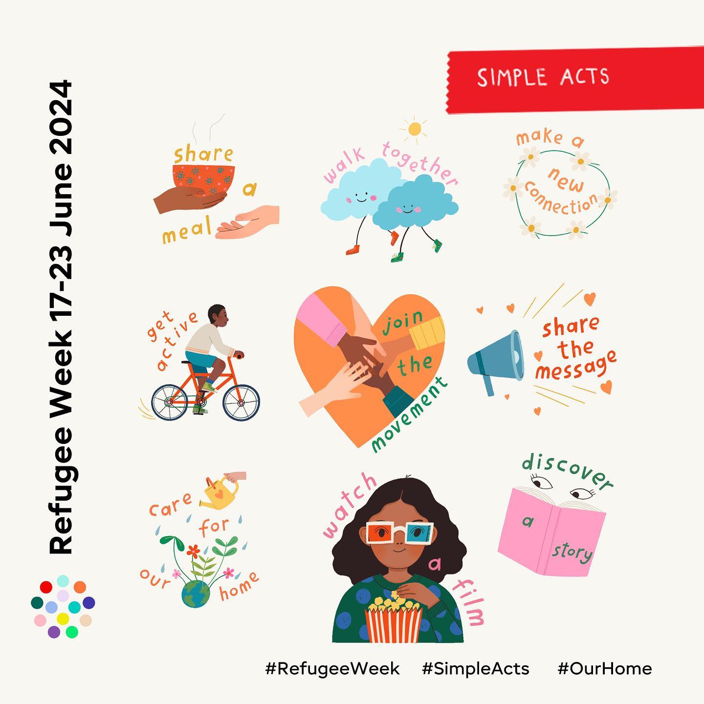 🌍❤️ “To me, a home is where you feel loved, safe, and cherished.” - Malala Yousafzai
This Refugee Week, we celebrate “Our Home” in all its forms. Home can be a place, a feeling, a community, or even a single act of kindness. It’s where we gather, share, and find comfort.
For many, home is a journey towards safety, belonging, and love. This week, let’s open our hearts and neighborhoods. Simple gestures like a smile, a chat, or a message of welcome can make all the difference.
Join us from 17–23 June to celebrate Refugee Week 2024 and make “Our Home” a safer, more welcoming place for all. 🕊️💚
#RefugeeWeek #OurHome #SimpleActs #RefugeeWeek2024
