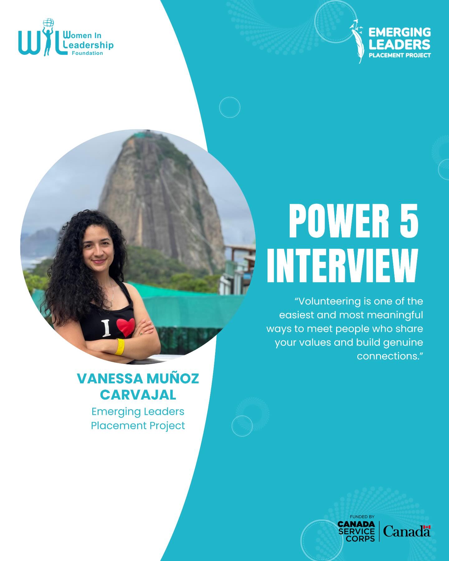 Meet Vanessa Muñoz Carvajal, one of our dedicated Emerging Leaders volunteers! ✨
Vanessa shared what makes volunteering so meaningful to her: “Volunteering is one of the easiest and most meaningful ways to meet people who share your values and build genuine connections.” For Vanessa, giving back is not only about supporting others, but also about growing as a leader and finding a sense of purpose through community.
📧 Reach out to us at leaders.wil@gmail.com to get involved
🔗 Read Vanessa’s full interview through our link in bio under “Blog”
Proudly funded by Canada Service Corps
#EmergingLeaders #YouthLeadership #CanadaServiceCorps #LeadersToday #YouthInCanada