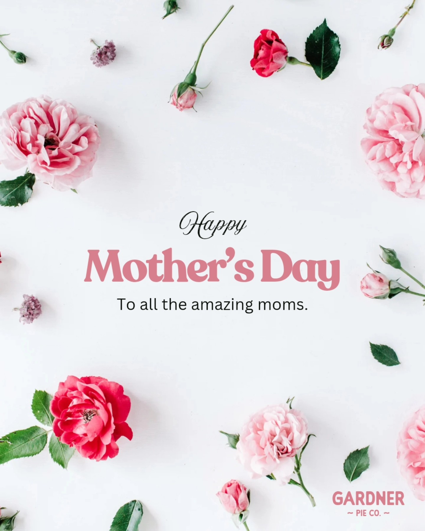 Nothing says "I love you" like a pie! Happy Mother's Day to all the amazing moms. 🥧❤️
#gardnerpie #fortheyoungatheart #happymothersday