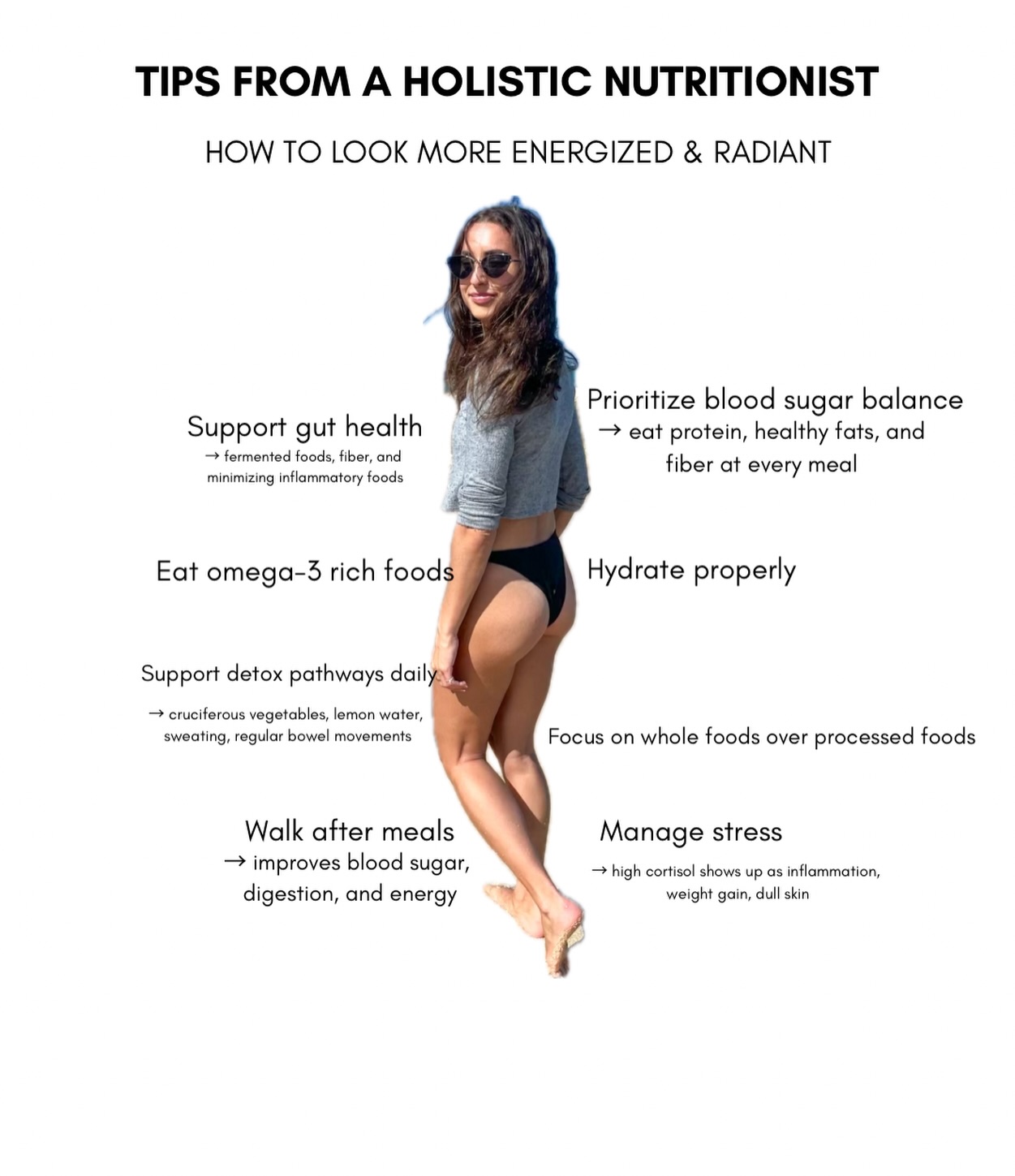 Tips from a Holistic Nutritionist: How to Look More Radiant Naturally
As a holistic nutritionist, I focus on the foundations first:
nutrition, gut health, hydration, sleep, and stress. #glowfromwithin #guthealth #skincare #healfromwithin #reduceinflammation