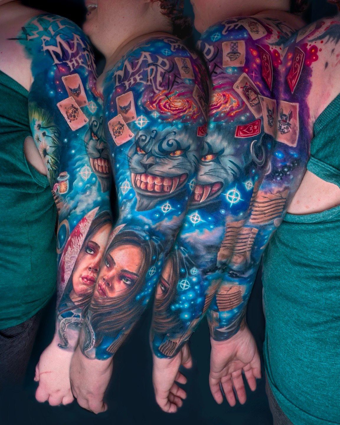 There is something genuinely humbling about a client who hands you their entire arm and says “go.” Nine sessions (I think?!), over 50 hours, a full American McGee’s Alice sleeve (with a little nod to the Fifth Element just because that’s how art just happens sometimes) and the kind of creative trust that makes you want to earn it every single day.
I don’t take this for granted. Not even a little.
If you’re in the southeast US and this is making your brain do a thing, consultation form is open through April 4th for projects I simply must do during my guest spot st @mainlinetattoo this summer 😘
🚀 @longlivetattoocollective
📚 @literaryink
🎨 @industryinksusa
🖤 The Best Clients Ever
#aliceinwonderlandtattoo #fullsleevetattoo #colorrealism #denvertattooartist #tattoocollector”