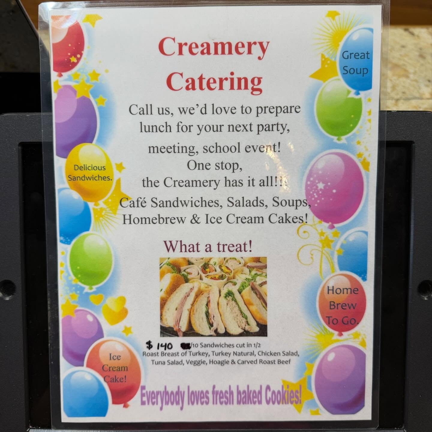 Make sure to check out our menu to see all of the sandwiches that you can include when placing a catering order!🎈🍦🥪 #catering #lunch #southstreetcreamerycafe