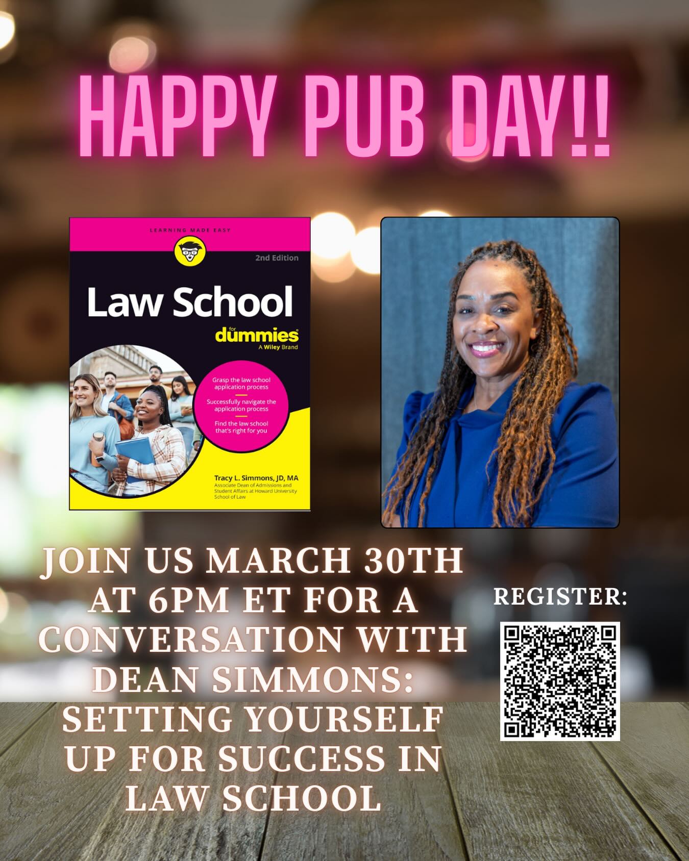 Happiest pub day, Tracy!!! I am so proud of @tlsimmoroni ā my sister-friend and esteemed colleague turned client. Today LAW SCHOOL FOR DUMMIES is available everywhere books are sold. If you donāt see it at your local indie bookstore or library, ask them to order it! And, if you didnāt know, this world is where I met Dean Simmons many moons ago, and Iām delighted to be in conversation with her virtually on March 30 as she provides guidance to those preparing to apply and shares her experiences ushering in the next generation of legal professionals. I hope youāll join us!
#pubday #releaseday #authorsofinstagram #bookstagram #lawschool