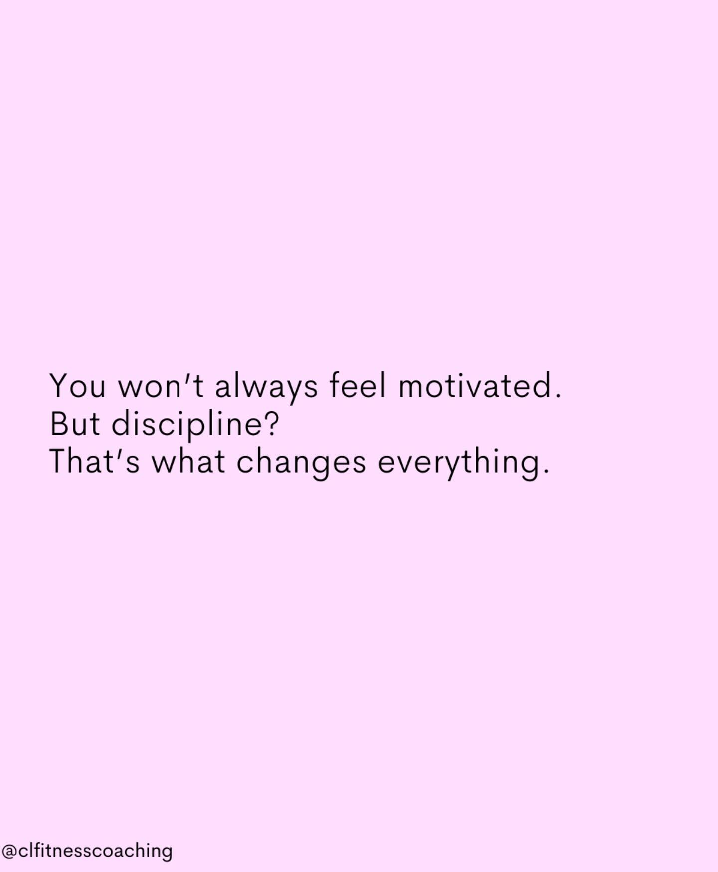 You’re not always going to feel motivated…
And that’s okay.
Because the women who change their lives?
They don’t rely on motivation.
They build discipline.
That’s what shows up on the hard days.
That’s what gets results. 💪
#motivation #quote #motivationalquotesoftheday #fyp #onlinefatlosscoaching