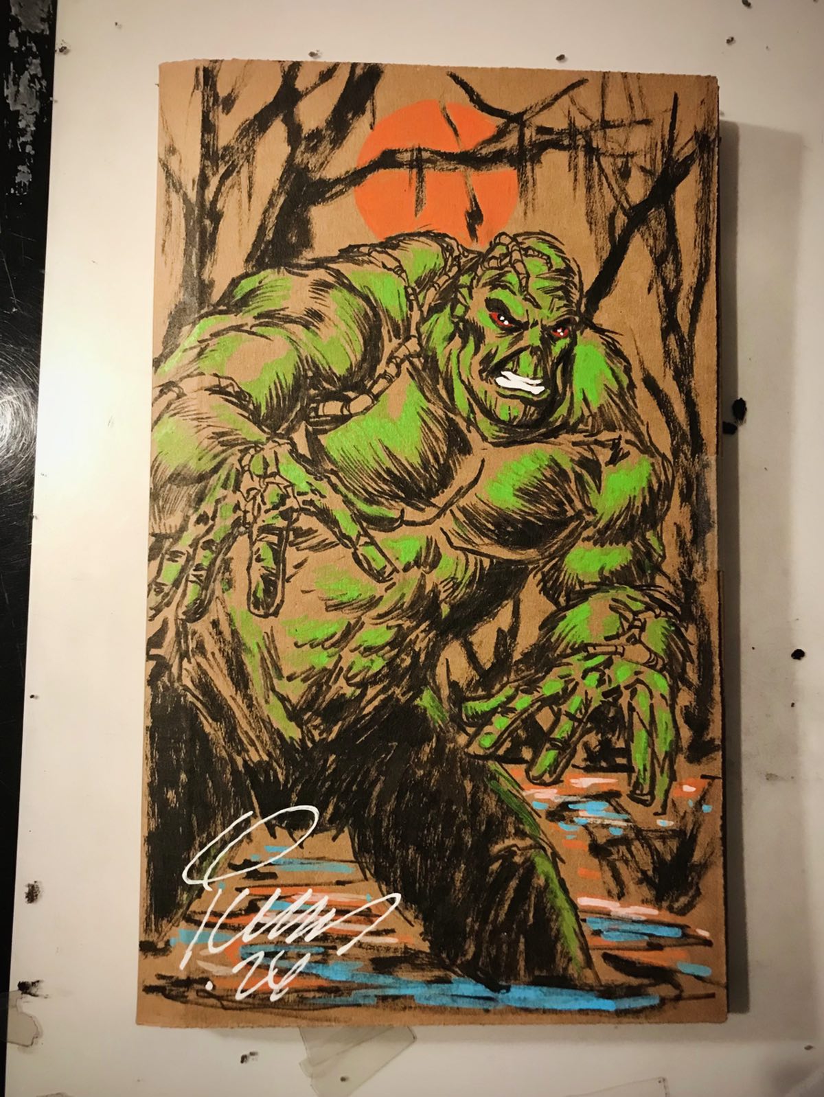 There will be a Live Drawing stream tonight continuing our work on Undersea Hero campaign rewards at 8pm est on the usual platforms. This is probably my favorite box doodle so far. Always enjoy good Swamp Thing comics. #comics #comicart #comicartist #streaming #streamer