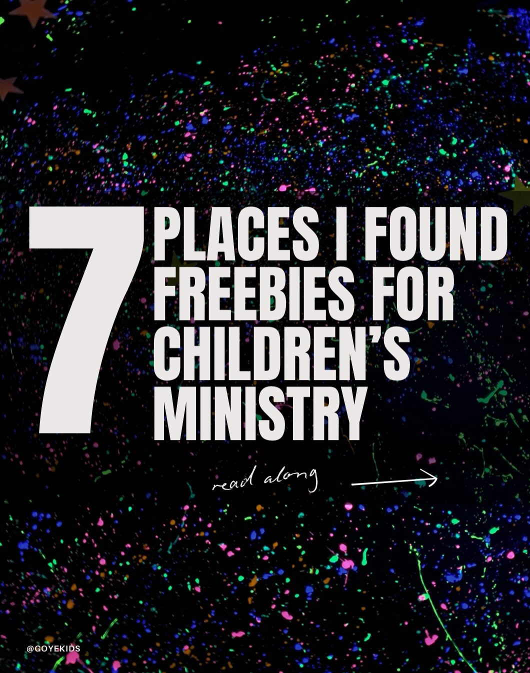 If the budget for your children’s ministry program is low—or even nonexistent—it can be helpful to know of places where you can find free resources ✨
Here are 7 places we’ve had success in getting free items to use in our ministry:
1. Local Businesses: We’ve gotten free items to use for crafts, stacks of plastic bags to use for our Easter egg hunts, items we could use for decor, and more!
2. Buy Nothing Groups: Our local BNG is thriving! People give away craft supplies, books, costumes, toys—we’ve even seen people give away tablets and theme park tickets!
3. Kidmin Groups: These are great places to connect with other kidsmin leaders and learn about places to get free resources—plus, sometimes people will post that their church is giving away VBS decor, old curriculum, etc.
4. Chick-fil-A: While it varies from store to store, CFA has been generous in donating entree gift cards to our programs!
5. Home Improvement Stores: Places like Home Depot, Lowe’s, and locally-owned hardware stores can be great places to get large boxes and pallets for props and set design.
6. Other Churches: Other churches may be willing to pass on their VBS decor, curriculum, leftover craft supplies and more. Having a circle of local kidmin friends can also provide encouragement and friendship!
7. GoYeKids.com: Did you know we have a growing library of nearly 100 free printable Bible resources?
What places have you had success in getting freebies for your ministry? Drop them in the comments so other ministry leaders can use your ideas!
*As a side note, some of these groups are a great place for you to give back as well!