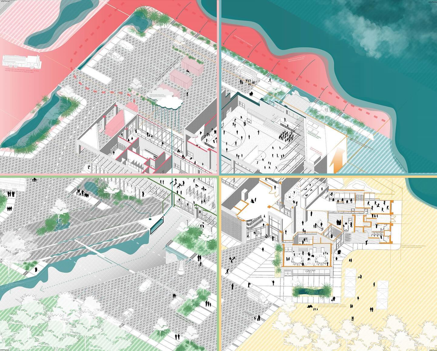 IDA 2023 Honorable Mention - NEXUS: Sustainable recreational architecture solution prioritizing floodwater mitigation @scadarch @scad #idaawards