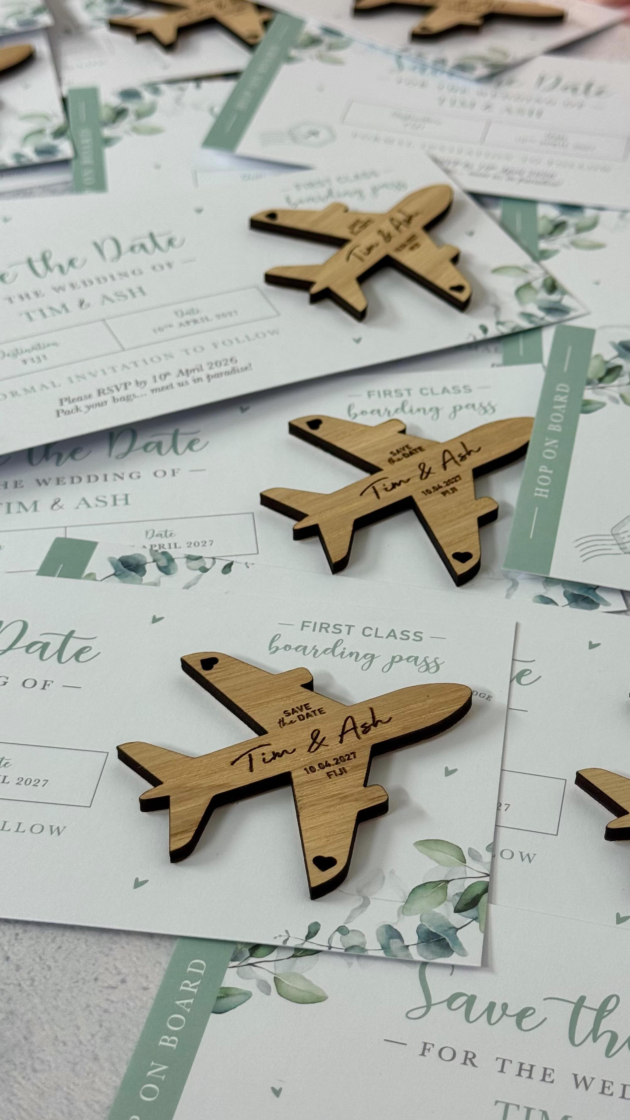 Save the dates for Tim & Ash’s destination wedding in Fiji 🌴
Sage green eucalyptus boarding pass design complete with wooden plane fridge magnets ✈️
Www.paperflore.co.uk
#destinationwedding #destinationweddings #fijiwedding #savethedate #savethedatemagnets