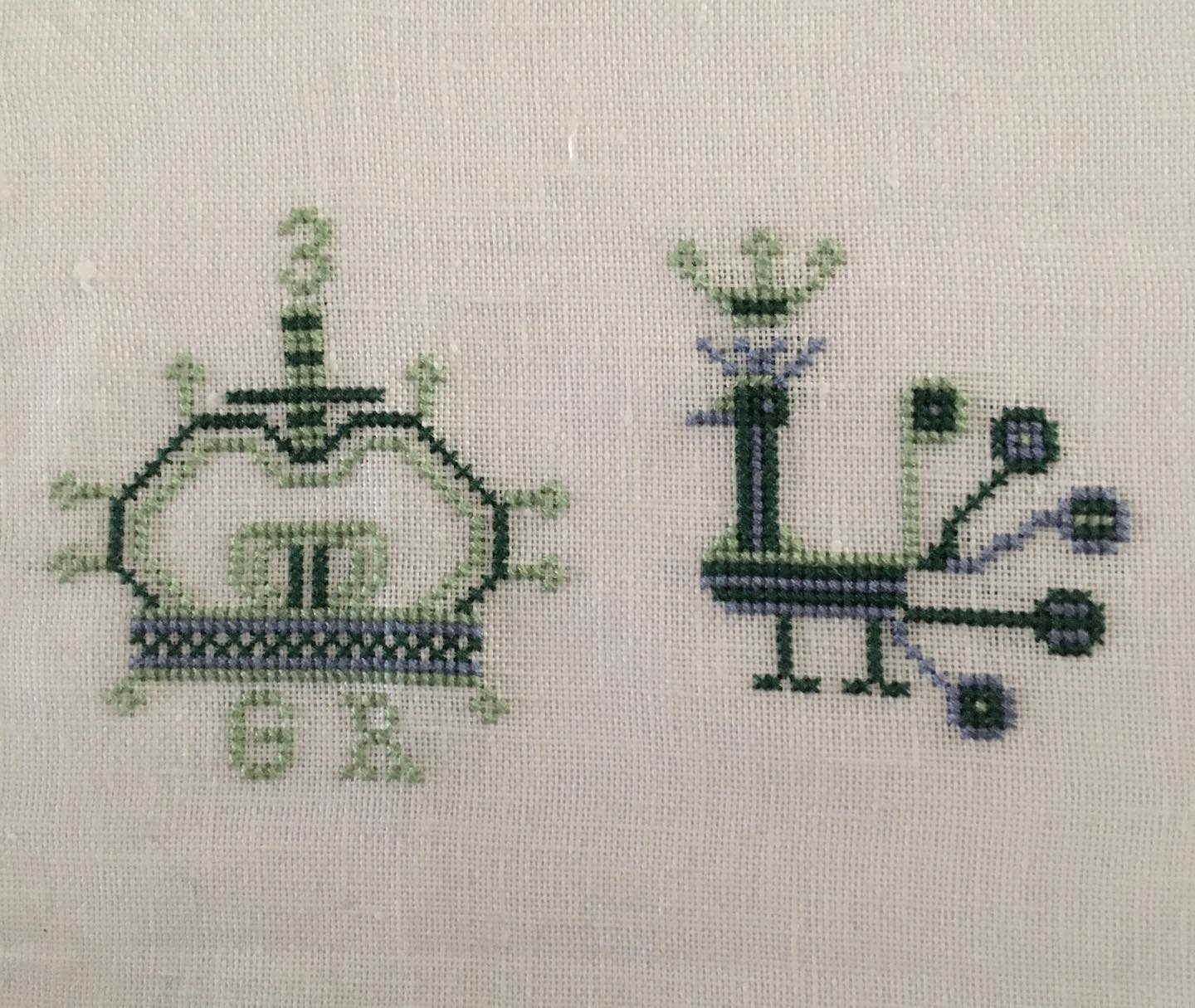 This is the beginning of a much bigger and long term project. I don’t do a lot of cross stitch but I bought two lovely Scottish samplers last time I was back in NZ and decided to graph them up so I could share them with others. This one is dated 1778. If you are interested in getting updates please DM me and I’ll add you to my list. #samplers #scottishsamplers #crossstitchersofinstagram #crossstitch #samplerstitchersofinstagram #samplerstitcher #handembroidery #peacocks #crowns #historicalembroidery #historicembroidery #18thcenturyembroidery