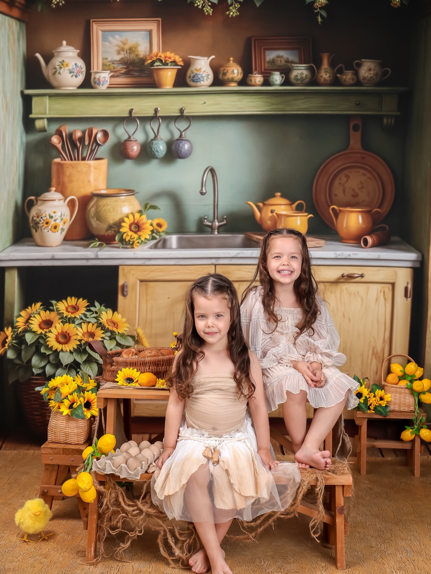 Sunflowers, lemons, and two little hearts that make life beautiful 🌻🍋 Sophia and Olivia🤍
#dubaiphotographers #dubaikids #dubaiphotostudio #dubaistudio