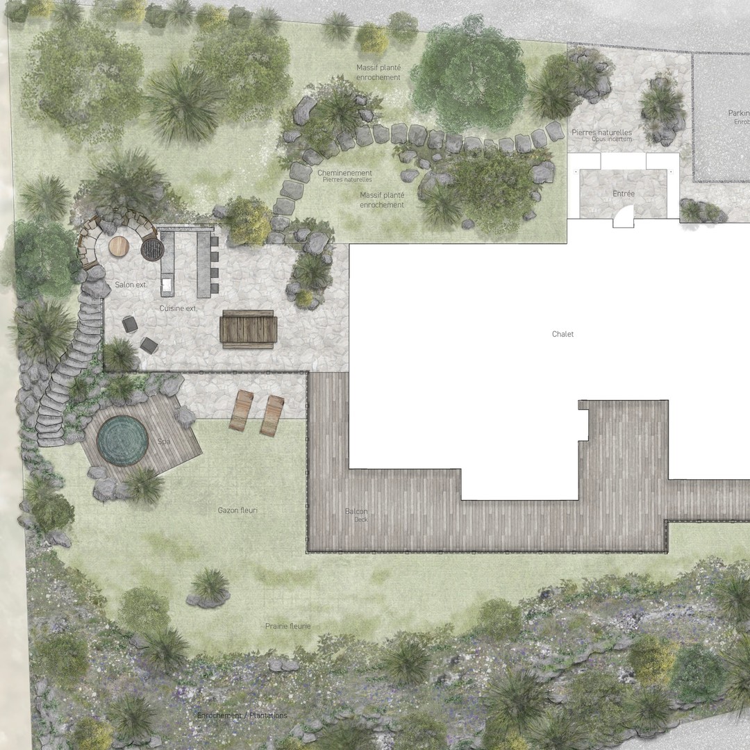 🌳🗻❄️Chalet de montagne❄️🗻🌳
Plan de projet des aménagements extérieurs d'un nouveau chalet à Villars-sur-Ollon. Projet réalisé en 2021.
Architecte : Brodard & Billiart SA
.
.
.
#bgap #bedifferent #beoriginal #begreen #landscapeart #landscapearchitect ##aménagementpaysagé #jardindemontagne #nouveaujardin