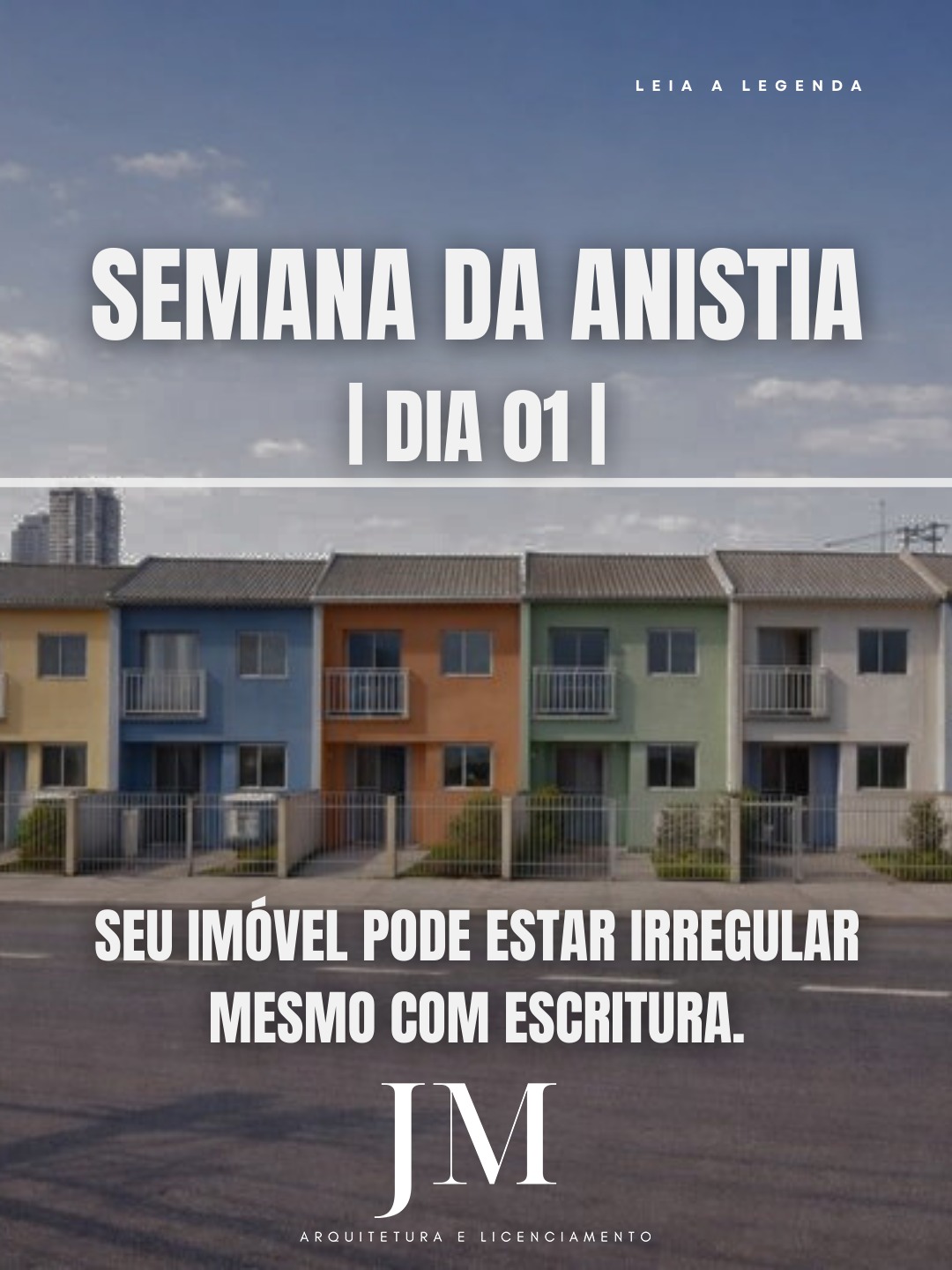 Muitos imóveis em São Paulo possuem construções que nunca foram aprovadas oficialmente pela prefeitura.
Isso pode acontecer quando:
- uma ampliação foi feita sem projeto aprovado
- o imóvel foi construído diferente da planta original
- uma obra antiga nunca foi regularizada
Nesses casos, o imóvel pode estar irregular do ponto de vista urbanístico, mesmo tendo escritura registrada.
Para lidar com essas situações, foi criada a Lei nº 17.202/2019, que permite analisar a possibilidade de regularização de algumas construções executadas sem aprovação.
Mas é importante entender que nem todo imóvel consegue se enquadrar na Anistia.
Cada caso precisa de análise técnica.
Durante esta semana, vamos explicar:
- quando a Anistia pode ser um caminho
- situações que costumam gerar indeferimento
- erros comuns em processos de regularização
Envie ANISTIA no direct e eu te explico o que vale a pena verificar antes de iniciar qualquer processo.
#regularizaçãodeimóvel #anistiadeimoveis #imovelirregular
#regularizaçãosp #imóvelregularizado