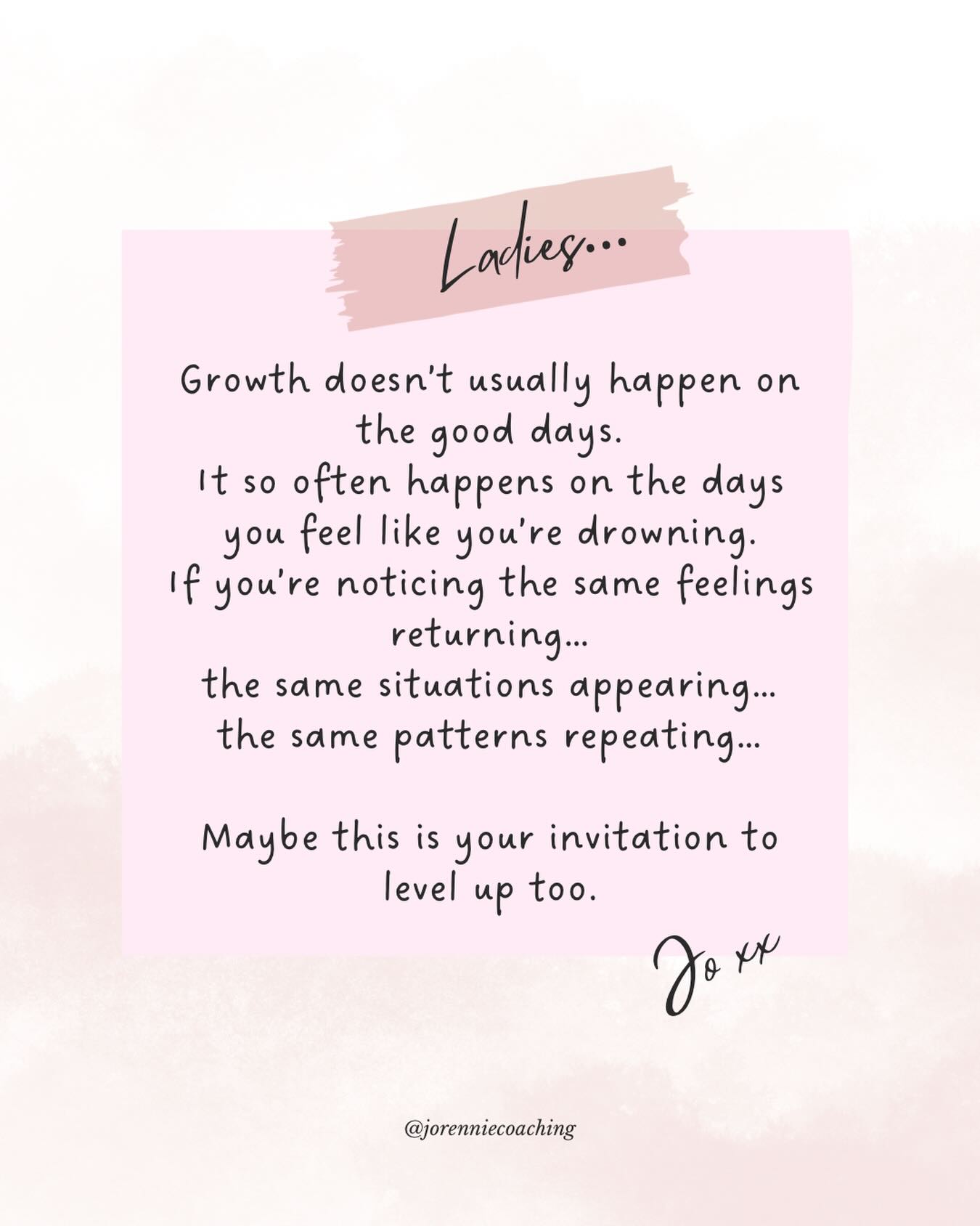 Growth doesn’t happen on the good days.
It happens on the days you feel like you’re drowning.
Over the past few weeks I’ve been listening closely to what some of my clients have been sharing… and also paying attention to how I’ve been feeling.
And there’s a theme that keeps coming up.
So many of us are carrying feelings like loneliness, rejection or sadness. And the truth is, most of us are terrified of feeling the negative stuff. We simply don’t have the bloody energy for it. I get that.
So we stay in relationships that don’t nourish us.
We stay in environments that drain us.
We tolerate situations we know deep down aren’t right for us.
And we don’t do the things we know will help us feel better.
Because we don’t feel energetically able, or the known discomfort somehow feels safer than the unknown.
But here’s the truth.
To understand loneliness we have to experience being alone.
To deal with rejection we first have to feel rejected.
And to discover our strength… we have to find ourselves in hot water from time to time.
Real personal growth isn’t just journaling prompts and inspirational quotes.
It’s messy. Emotional. Sometimes painful.
But those dark moments?
They’re often the invitation we need to level up.
This is exactly the work I guide people through in my Love & Life Reset: Foundations for Self Love 8-week program.
Reconnect with who you are now.
Rebuild self-trust.
Learn to implement emotional boundaries.
And create a relationship with yourself that changes everything else.
Sometimes the hardest moments in life are actually the doorway to the next version of you. You hold the key, and only you can take that next step. But I promise to be there by your side to support you 🩷
If you’re noticing the same patterns, feelings or situations repeating in your life… maybe this is your invitation too.
You absolutely don’t have to do it alone.
Send me a message or click the link in my bio if you’d like to know more or feel ready to join my next cohort.
Sending so much love,
Jo xx
