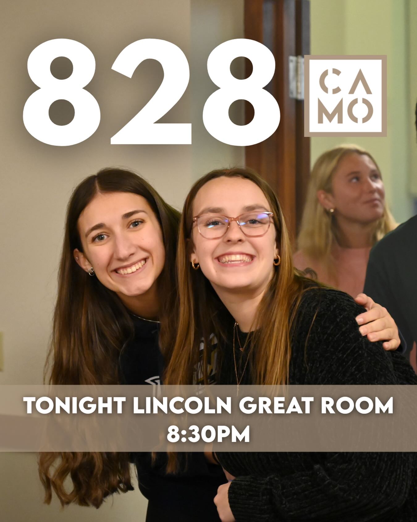 🔥 828 IS TONIGHT — Can’t wait to see you there! 😆 Just a few left in the semester! LRH @8:30 PM