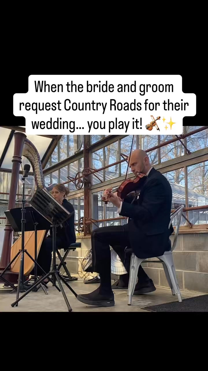 Guests arriving to the sweet sounds of violin 🎻 + harp at the beautiful Oak Grove at Jorgensen Farms. (One of our favorite venues!) There’s something so special about couples choosing music that means something to them. 😊
#CountryRoads #JohnDenver #LiveWeddingMusic #JorgensenFarms #ColumbusOhioWeddings #oakgrovewedding #columbusmusicians