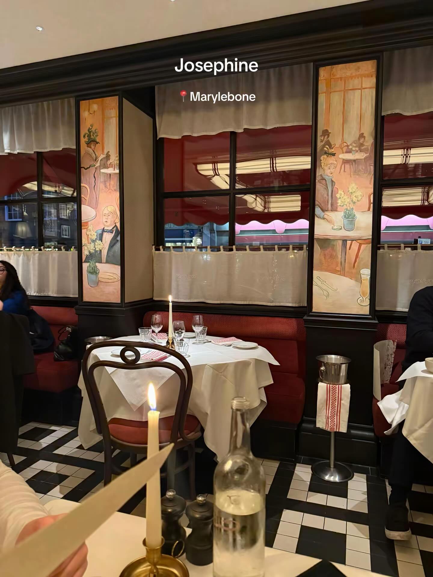 Josephine in Marylebone is a beautiful French spot with a lively crowd and great service. The space feels classic and cozy. Dinner was hearty and comforting, with a rich sauce poured over the meat at the table that made the dish feel warm and satisfying.
We usually review desserts so we had to try the Crêpes Suzette. Made with caramelised sugar, butter, orange zest, Grand Marnier and orange Curaçao, the flavour was intense and not overly sweet. It felt more like an acquired, bold French taste than a typical sugary dessert.