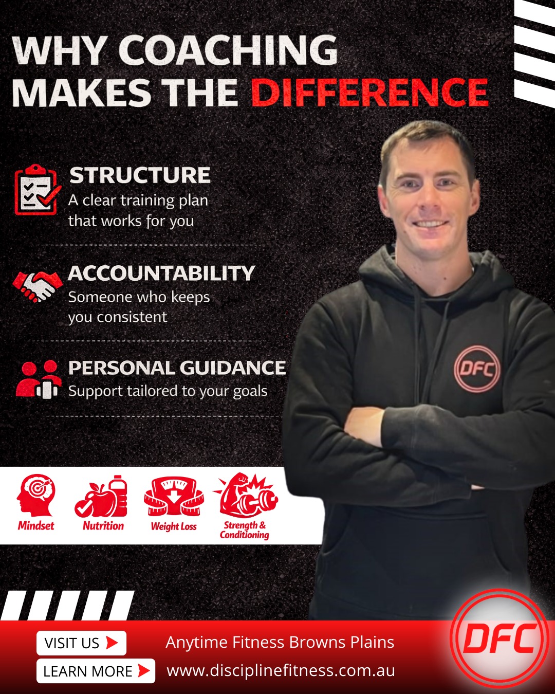 Plans are easy to download.
Following them alone is harder. Coaching brings accountability, clarity, and support when motivation dips.
Coach Thomas can help you stay consistent and achieve real results. 💪
Visit our website www.disciplinefitness.com.au or drop by inside Anytime Fitness Browns Plains, 21 Grand Plaza Drive, Browns Plains to get started.
#TheDisciplineFitnessCoach