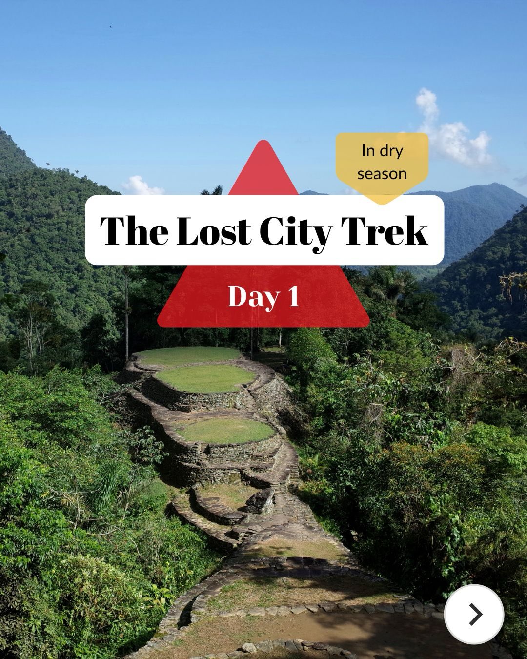 🥾🍀🗻 The 4-day Lost City Trek
Day 1: Into the Sierra Nevada de Santa Marta
The adventure begins with a short 30–40 minute drive from the main entrance to El Mamey, where a typical local lunch is served before hitting the trail.
From there, it’s a 10km trek through open, sun-exposed terrain (brown areas on the map mean very little shade, so the heat is real!). The walk is relatively gentle with 684m of elevation gain, but the sun makes its presence known. Luckily, local houses along the way sell snacks and drinks, and the group even stops for refreshing watermelon break.
After about 5 hours total (including a few rests), we roll into camp just as dinner is being prepared by the cooking staff. First day down, 15,664 steps closer to the Lost City. 🌞🥾🍉
🥾🍀🗻 Trekking a la Ciudad Perdida (4 días)
Día 1: Rumbo a la Sierra Nevada de Santa Marta
La aventura comienza con un corto trayecto de 30 a 40 minutos en coche desde la entrada principal a El Mamey, donde se sirve un almuerzo típico de la zona antes de iniciar la caminata.
Desde allí, nos espera una caminata de 10 km por terreno abierto y soleado (las zonas marrones en el mapa indican muy poca sombra, ¡así que el calor es intenso!). La caminata es relativamente suave, con un desnivel positivo de 684 m, pero el sol se hace notar. Por suerte, en las casas locales a lo largo del camino se venden aperitivos y bebidas, e incluso el grupo hace una parada para refrescarse con una sandía.
Tras unas 5 horas en total (incluyendo algunos descansos), llegamos al campamento justo cuando el personal de cocina está preparando la cena. Primer día superado, 15.664 pasos más cerca de la Ciudad Perdida. 🌞🥾🍉
#ciudadperdida #lostcitytrek #hikeinnature #lasierranevadadesantamarta