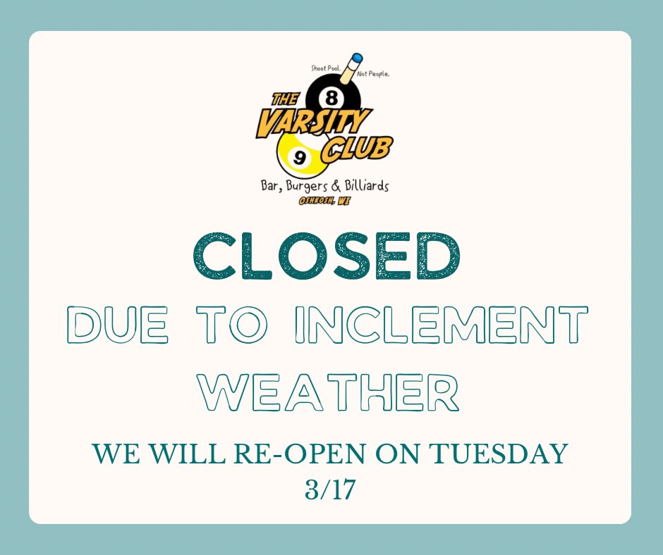 We are closed today! Hopefully Mother Nature will cooperate the rest of this week and let us dig ourselves out!