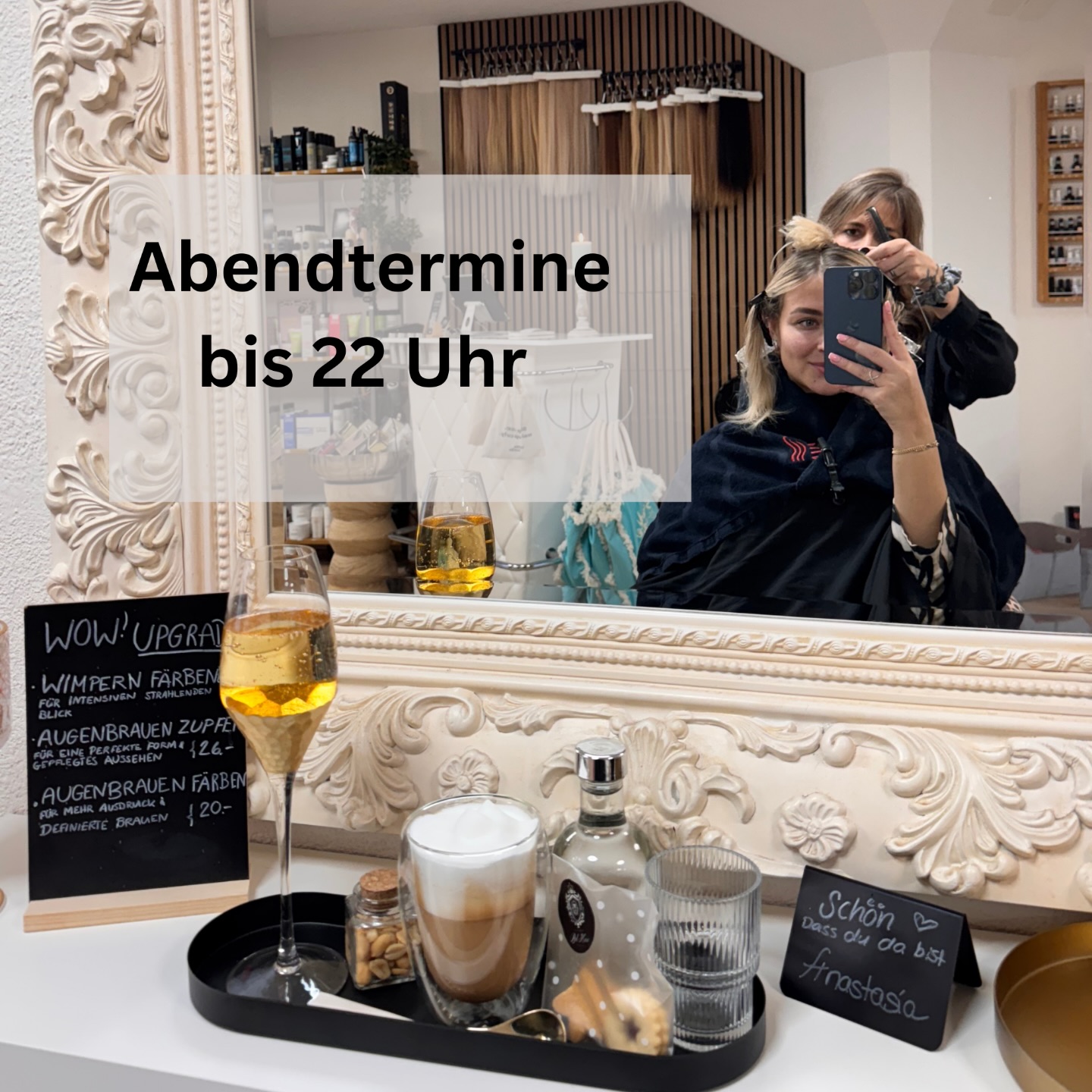 Abendtermine
bis 22 Uhr
Zwischen Arbeit, Familie und Alltag bleibt oft wenig Zeit für dich selbst.
Genau deshalb biete ich bei Bel Hair auch Abendtermine bis 22 Uhr an.
Denn Schönheit soll nicht zusätzlicher Stress sein, sondern sich in dein Leben einfügen dürfen.
Buche deinen Termin online oder schreibe mir bei Fragen auf WhatsApp.
#abendtermine #metime#haarsalon #belhair #küsnacht