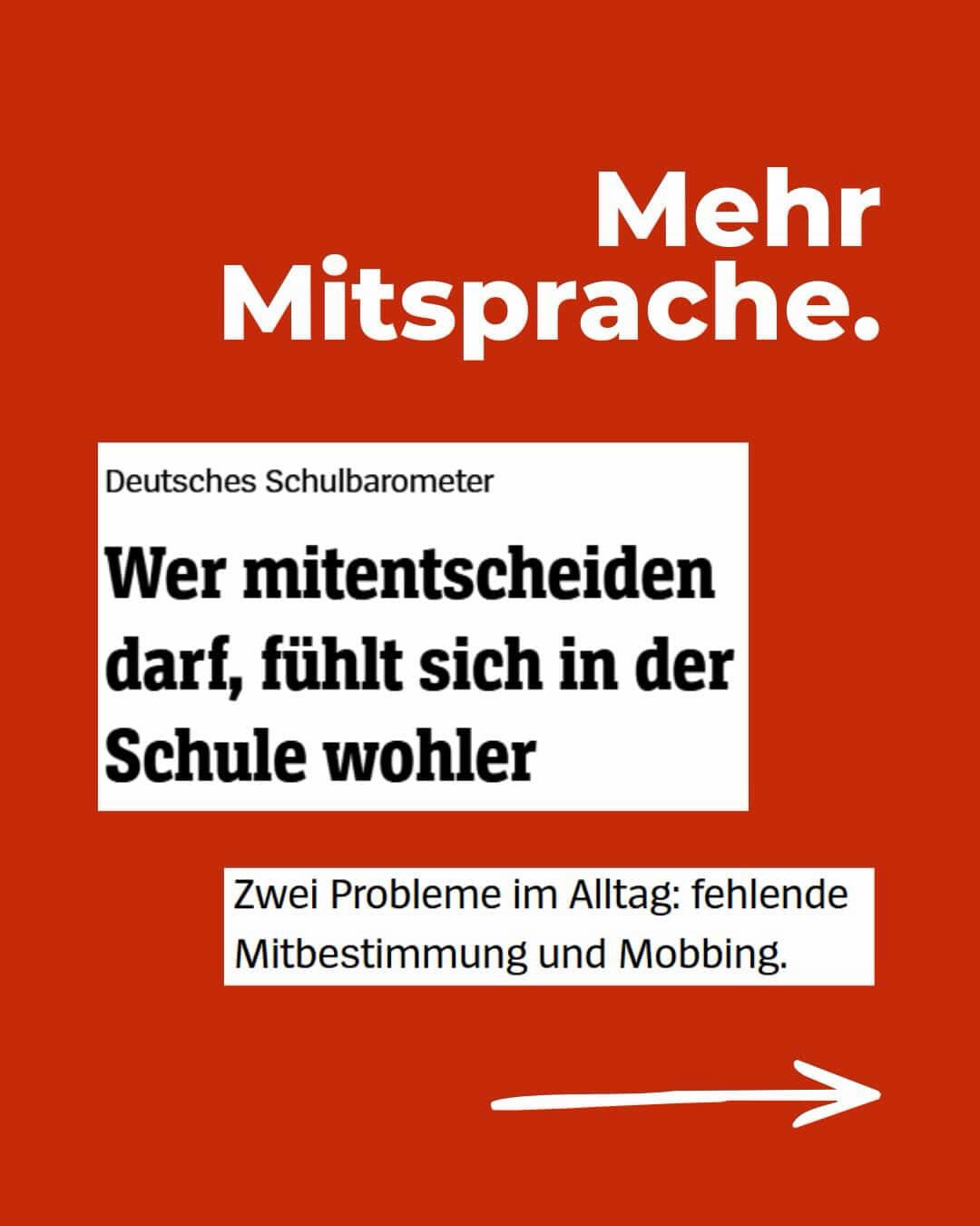 Das Schulbarometer 2026 zeigt: Wo Mitbestimmung und Wohlbefinden gestärkt werden, steigen Motivation und Lernerfolg.
Gleichzeitig sehen wir eine Entwicklung, die uns besonders alarmieren muss: Immer mehr Kinder und Jugendliche kämpfen mit psychischen Belastungen – mit spürbaren Auswirkungen auf ihren Alltag und ihren Lernerfolg.
Viele Lehrkräfte arbeiten am Limit, und nicht alle Schülerinnen und Schüler erleben Schule als einen Ort, an dem sie sich wirklich einbringen und entfalten können.
Genau hier liegt der Schlüssel.
Wenn Schülerinnen und Schüler beteiligt werden, wenn sie sich gehört fühlen und wenn Schule ein Ort des Wohlbefindens ist, dann lernen sie erfolgreicher – das ist klar belegt.
Deshalb müssen wir beides zusammen denken: Leistung und Wohlbefinden, klare Erwartungen und echte Beteiligung.
Die Herausforderungen sind groß. Aber wir wissen, was wirkt. Und genau daran arbeiten wir.
#Bildung #MentaleGesundheit #Chancengleichheit #Zukunft #sventeuber