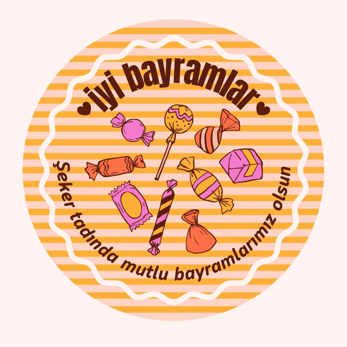 Sevdiklerinizle geçireceğiniz şeker tadında bayramlarınız olsun🍬💐🤍🥳