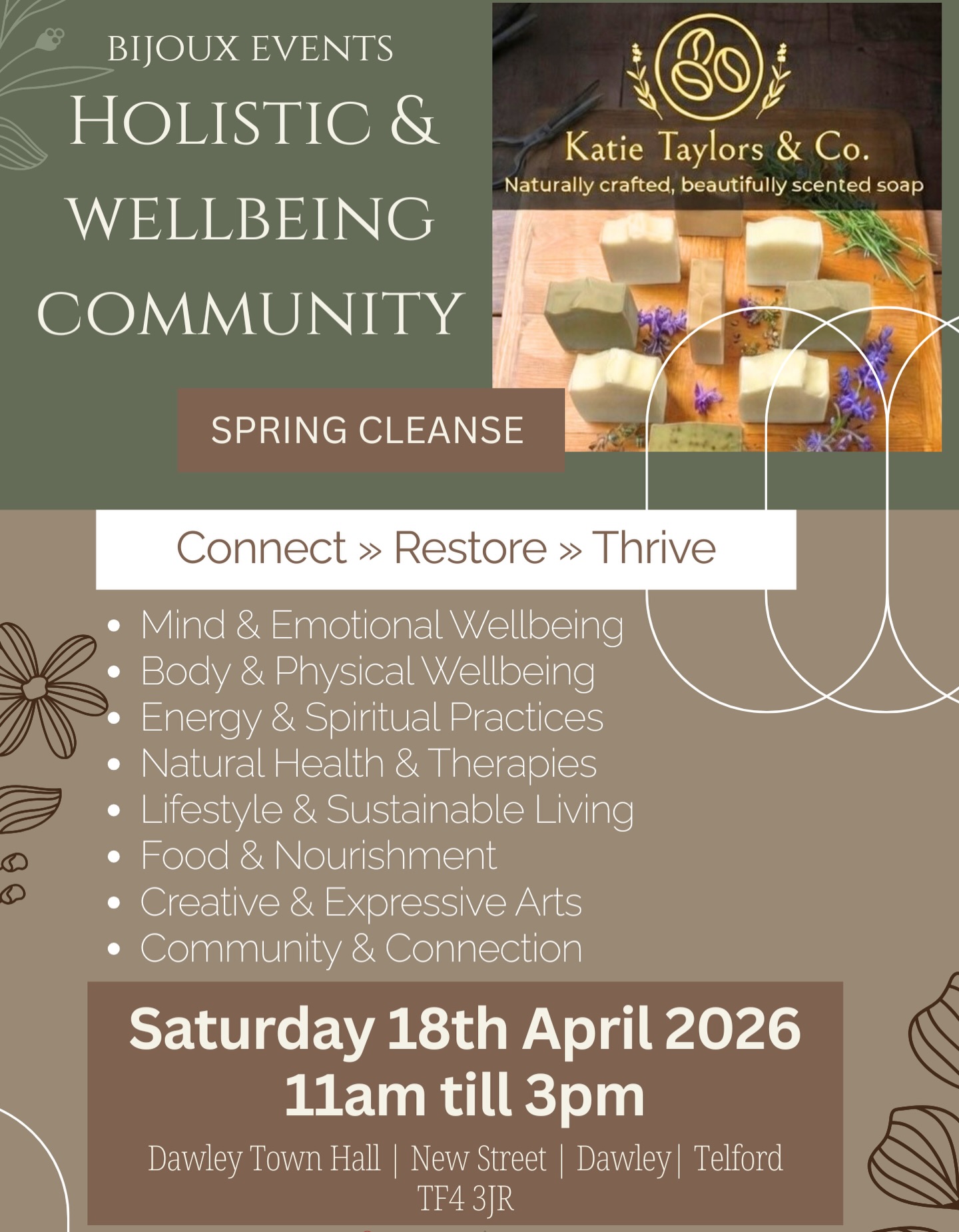 📍 Dawley Town Hall, Telford, TF4 3JR
📆 Saturday 18th April 2026
🕚 11am – 3pm
FREE ENTRY
Katie Taylors & Co will be joining us at the Town Hall!
Katie manufactures beautiful cold process soaps, carefully crafted using traditional methods. Many of her bars are naturally coloured with clays and fragranced with essential oils, creating gentle, skin-loving products without unnecessary additives.
Alongside her soaps, you’ll also find:
• Sisal soap bags – perfect for creating a rich lather while gently exfoliating the skin
• Welsh slate soap dishes
• Bamboo soap dishes
Everything is thoughtfully made or chosen to compliment a natural skincare routine and reduce everyday waste.
If you’re looking to refresh your bathroom shelf with something simple, practical and beautifully made, be sure to visit Katie Taylors & Co on Saturday 18th April!
#holistic
#wellbeing
#springcleanse
#telford
#bijoux_events_ltd