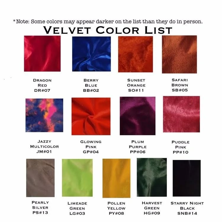 These are the Velvet and Satin Color lists for my shop's bonnets
-
- Click the link in my bio for more information about Sew Pashionable Bonnets and to shop with us!
-
-
- #sewingbusiness #sewing #bonnets #handmadebonnets #handmade #custombonnets #custom #customized #explore #explorepage✨ #explorepage #blackmade #blackowned #blackbusiness #blackexcellence
#velvet #satin #velvetsatin