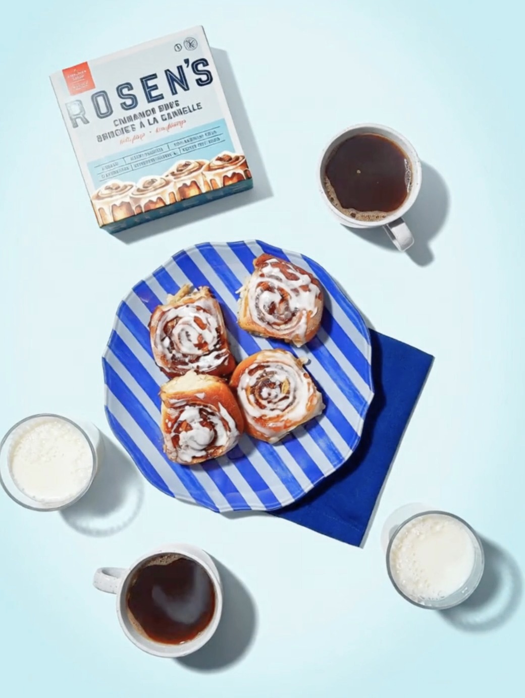 Hot, fresh #cinnamonrolls, brought to your table by Rosen’s 🌀