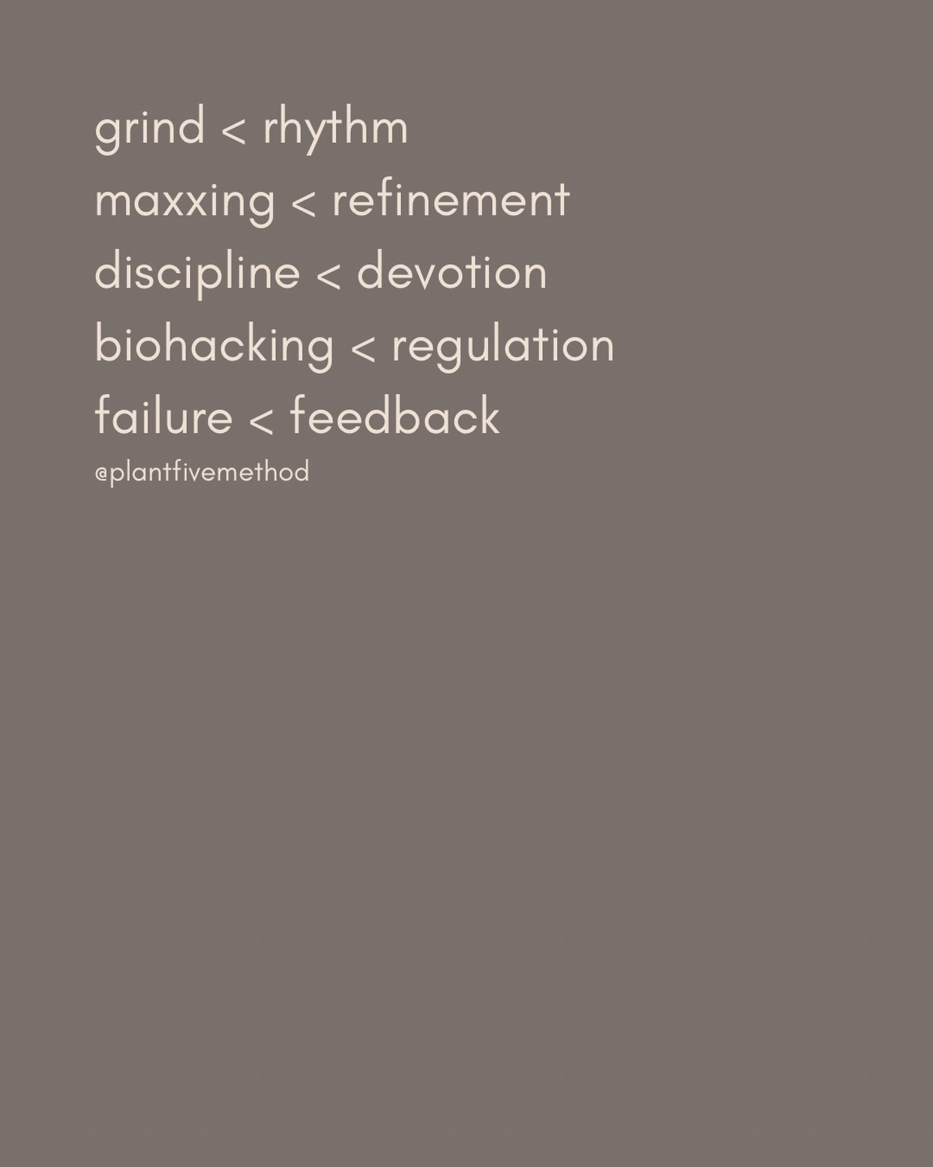 theirs < yours
Coaching is open.
More @ plantfivemethod.co