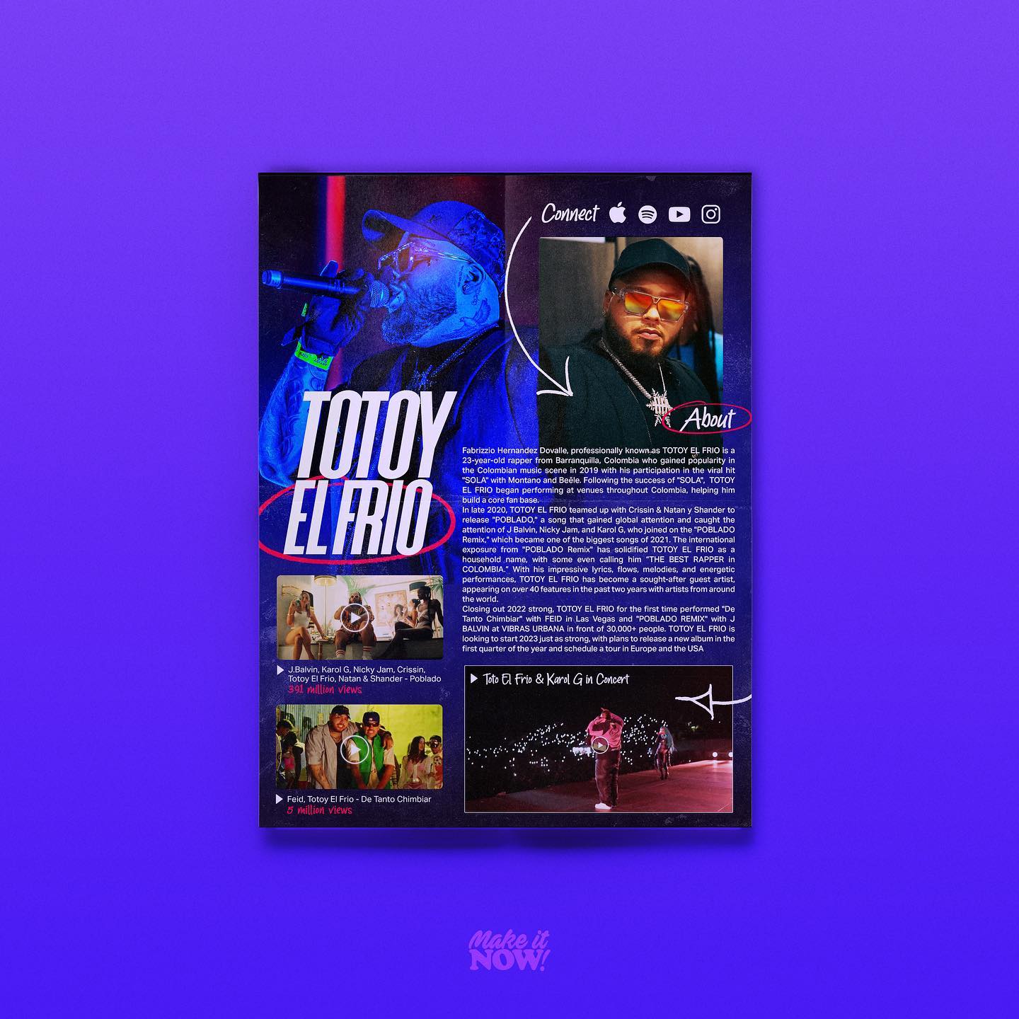 One Sheeter design for the one and only @totoyelfrio 🔥🔥🔥 #MakeItNow
.
.
.
.
#Design #GraphicDesign #ContentCreators #SocialMedia #MotionGraphics #Instant #AnimatedFlyers #VisualContent #logo #MotionDesign #VideoFlyers #ContentCreation #DJlife #RealDJing #DesignInspo #MotionFlyers #SocialMediaMarketing