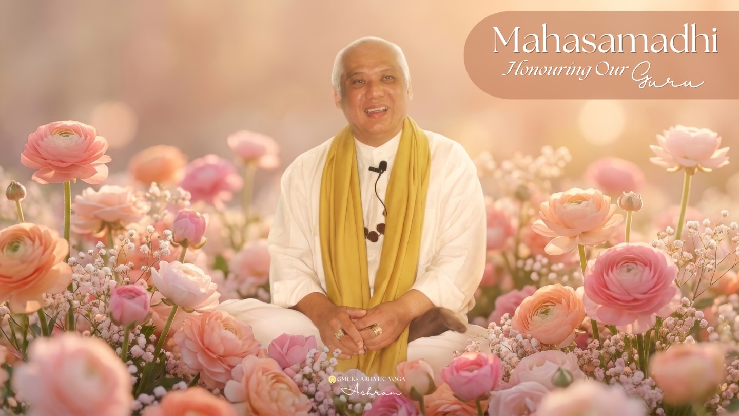 On this sacred day of Mahasamadhi, we honour the day in deep love and gratitude. 🤍
Today is not a day of sorrow, but a happy day — a celebration of a soul who fulfilled their purpose and merged with the Divine.
Our beloved Teacher showed us how to live with awareness, compassion, and purpose. Every teaching continues to guide us, even today, reminding us that the Guru is never truly gone, but lives on through the path, the practice, and within each of us.
We honor the life, the wisdom, and the light shared with the world.
May we continue to walk the path and live the teachings. ✨
With love and reverence; we remember and celebrate.
