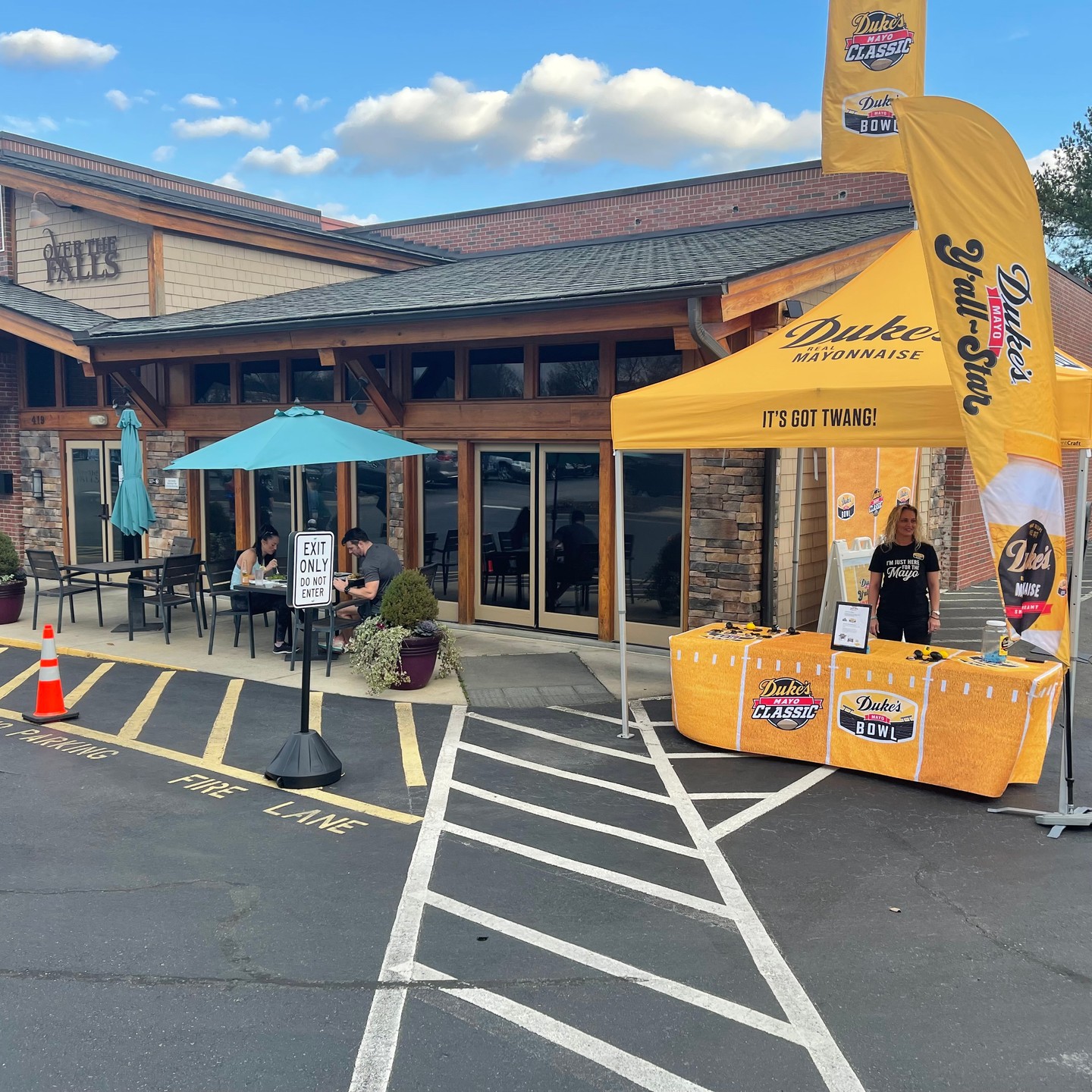 Duke's Twang Tour has stopped into Over the Falls for the next few hours and we also have Officer Wilkinson on site raising awareness and hopefully raising some money for the Torch Run / Special Olympics of North Carolina. Swing on by and see what they have to offer.
We are proud 20 year customers of Duke's Mayonnaise #dukesmayo