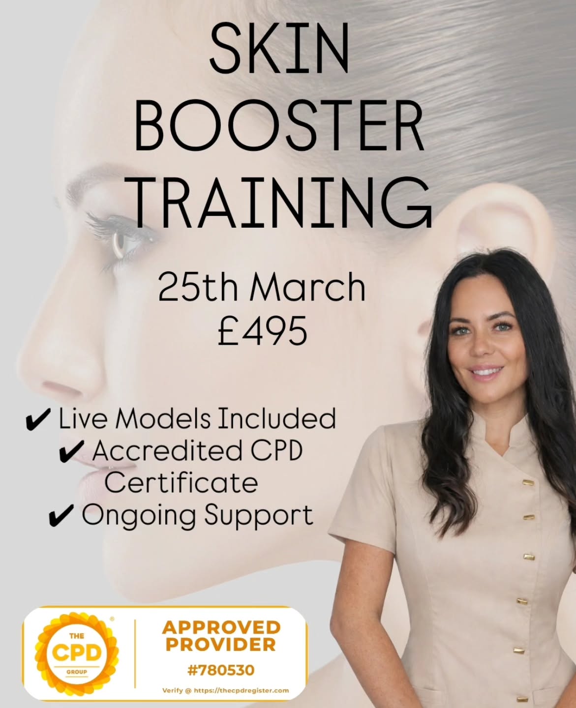 SKIN BOOSTER TRAINING – 25th MARCH
Ready to level up your aesthetics career and offer one of the most in-demand treatments right now?
Our accredited Skin Booster course is designed to give you the confidence, knowledge, and hands-on experience to start earning immediately.
INCLUDES 3 LIVE MODELS
More models = more practice = more confidence
✔ Fully Accredited CPD Certificate
✔ Live Demonstrations + Hands-On Practical
✔ 3 Live Models Included
✔ Ongoing Support After Training
✔ Small Group Training for maximum attention
Learn how to deliver glowing, hydrated, rejuvenated skin your clients will LOVE
💷 £495
📅 25th March
⚠️ Limited spaces available
Secure your space today
DM us or book online
🌐 www.essexbeautyandaesthetics.co.uk
#basildon #basildonessex #essex #essexbeauty #essexsalon #essexaesthetics
#basildonbeauty #basildonsalon #basildonaesthetics #essextrainingacademy
#essexbeautyacademy #essextraining #essexcourses #beautycoursesessex
#aestheticstrainingessex #essexaestheticsclinic #essexskincare
#southessex #rayleighessex #billericayessex #chelmsfordessex
#essexbusiness #supportlocalessex #essexentrepreneurs
#beautytraininguk #aesthetictraininguk