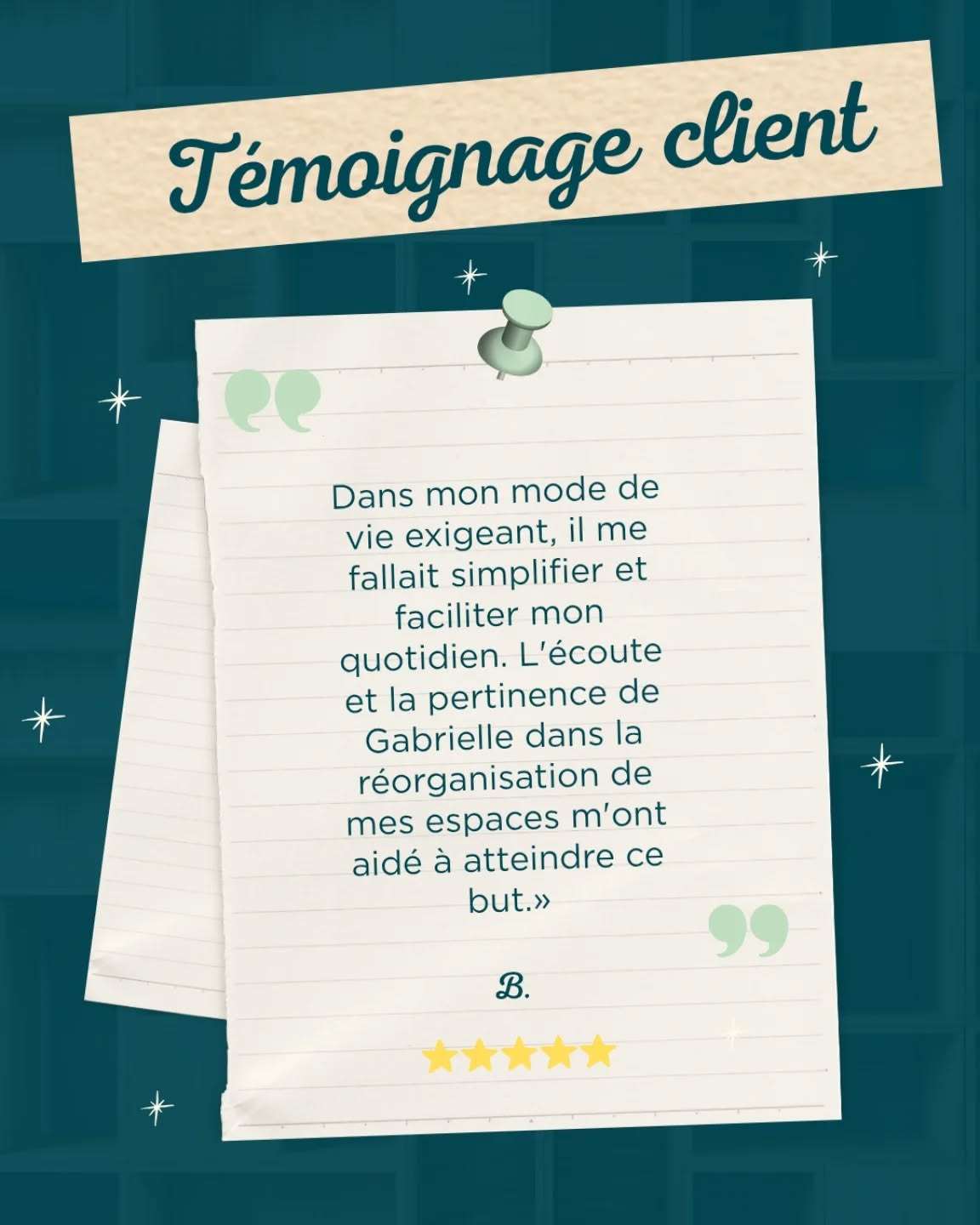 Témoignage client 🤩
Vos retours sont la récompense de mon travail. Je suis ravie que mes prestations vous aident à vous y retrouver et à atteindre vos objectifs.
Votre satisfaction est ma priorité et je m'engage à continuer d'offrir un service de qualité. 👌🏼
Merci de votre confiance et de vos mots encourageants qui me motivent chaque jour à m'améliorer. 💖
#metierpassion #temoignage #votreaviscompte #homeorganizer