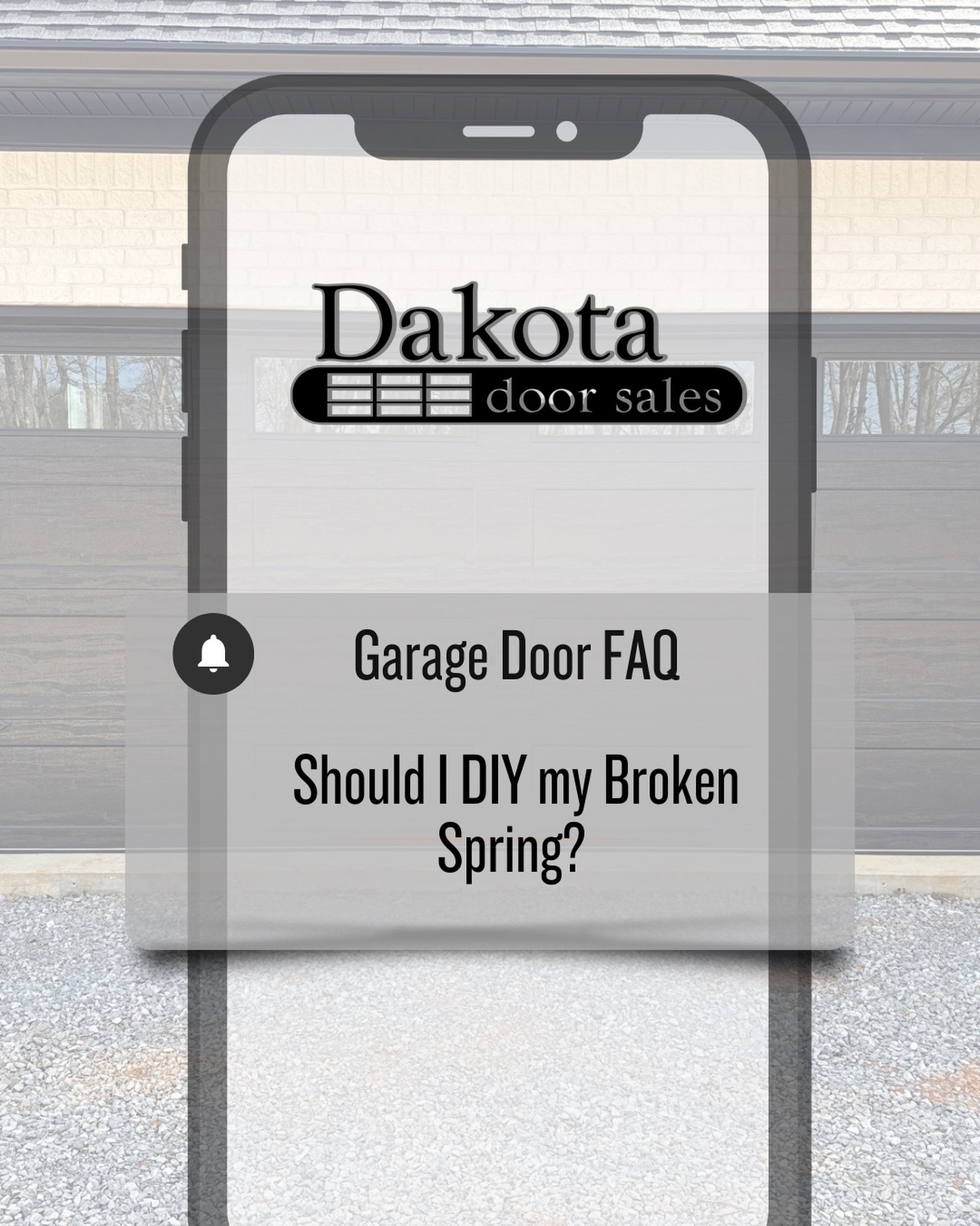 Short answer : No Long answer: Still No and Why:
It might look simple⦠but garage door springs are under extreme tension weāre talking enough force to cause serious injury in seconds.
Hereās why you shouldnāt mess with it:
⢠High Risk, Fast Injury
A snapped spring can whip, slam, or release pressure instantly. This isnāt a YouTube fix.
⢠Specialized Tools Required
This job isnāt done with a basic toolbox. It takes the right equipment + training to do it safely.
⢠It Can Make Things Worse
One wrong move can damage your door, opener, or tracks turning a simple repair into a costly replacement.
⢠Your Door Could Collapse
Springs carry the weight of your entire door. Without them, that door is dead weight.
Bottom line:
If your spring is broken⦠your garage door is officially out of DIY territory.
Keep your fingers, arms, and face safe and call a pro.
Itās not worth it.
š Serving Estill Springs, Winchester, Jasper TN and surrounding
š 931-635-DOOR (3667)
š www.dakotadoor.com