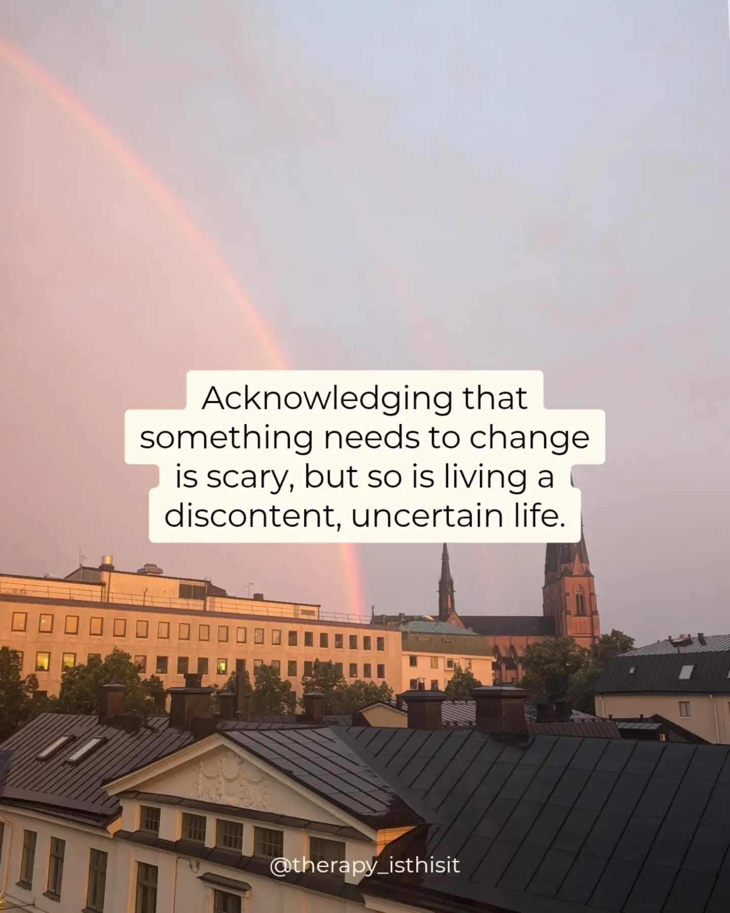 Sometimes it is better to do the scary thing, than to let bigger scarier things take control 🫶
If you're thinking, "I should start therapy", then I am here to support you.
Specialised in helping women in their 20s and 30s face the anxiety around turning 30 and the big life decisions that come with it.
Feel more like yourself again. Feel secure in your choices. Create a life that feels fully aligned.
FOLLOW along or DM me "start" to work together ✨
Post inspired by @therapywithjesseden
.
.
#therapyforyour20s #AnxietySupport #turning30panic #therapyforoverwhelm
#decisionparalysis