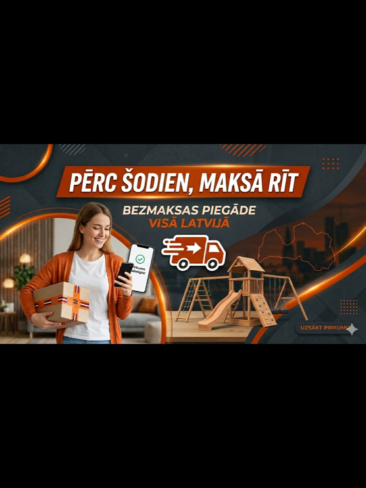 🏗️ Spēlējies šodien, maksā pa daļām!
Vēlies iepriecināt bērnus ar jaunu rotaļu laukumu, bet negribi atlikt pirkumu uz vēlāku laiku? Mums ir lieliskas ziņas! Sadarbībā ar Inbank, piedāvājam ērtu un izdevīgu apmaksu pa daļām.
Kāpēc izvēlēties mūsu rotaļu laukumus?
• ✅ Pērc šodien, maksā rīt – sadali summu sev ērtos maksājumos.
• ✅ Bezmaksas piegāde – visā Latvijas teritorijā!
• ✅ Kvalitāte un prieks – drošas un aizraujošas konstrukcijas tavā pagalmā.
Neatliec bērnības sapņus uz rītdienu – pasūti savu sapņu rotaļu laukumu jau tagad!
🔗 Kur meklēt?
Dodies uz mūsu mājaslapu, izvēlies savu favorītu un noformē pirkumu dažu minūšu laikā.
📍 Apskati šeit: www.hparks.lv
#rotaļulaukums #Inbank #ģimene #bērni #mansdārzs Latvija pirkums