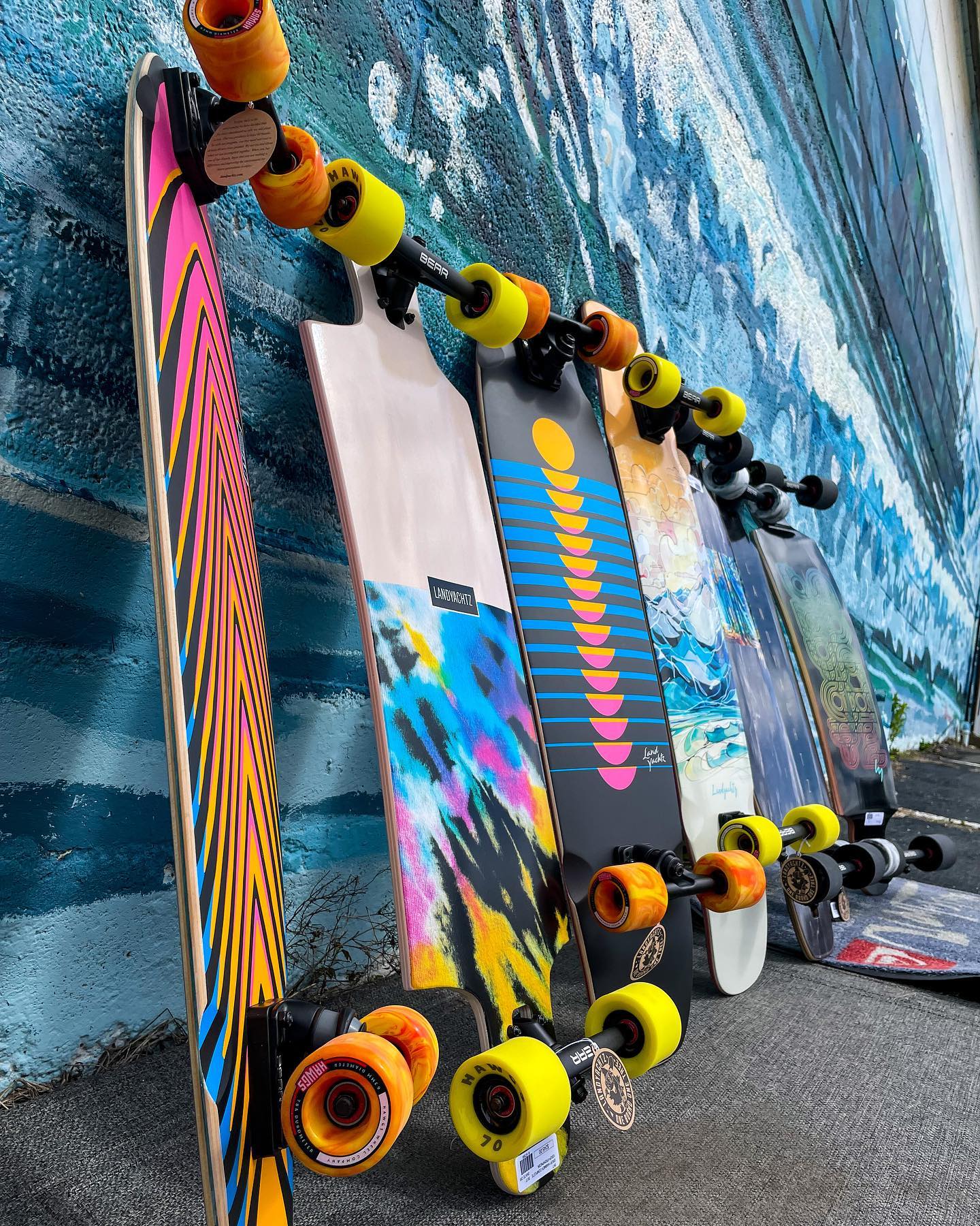 Come check out our new boards! 🛹 Land Yachtz, Carvers and more!!! #islandsurf #islandsurfandsport #skate #middletown #middletownri